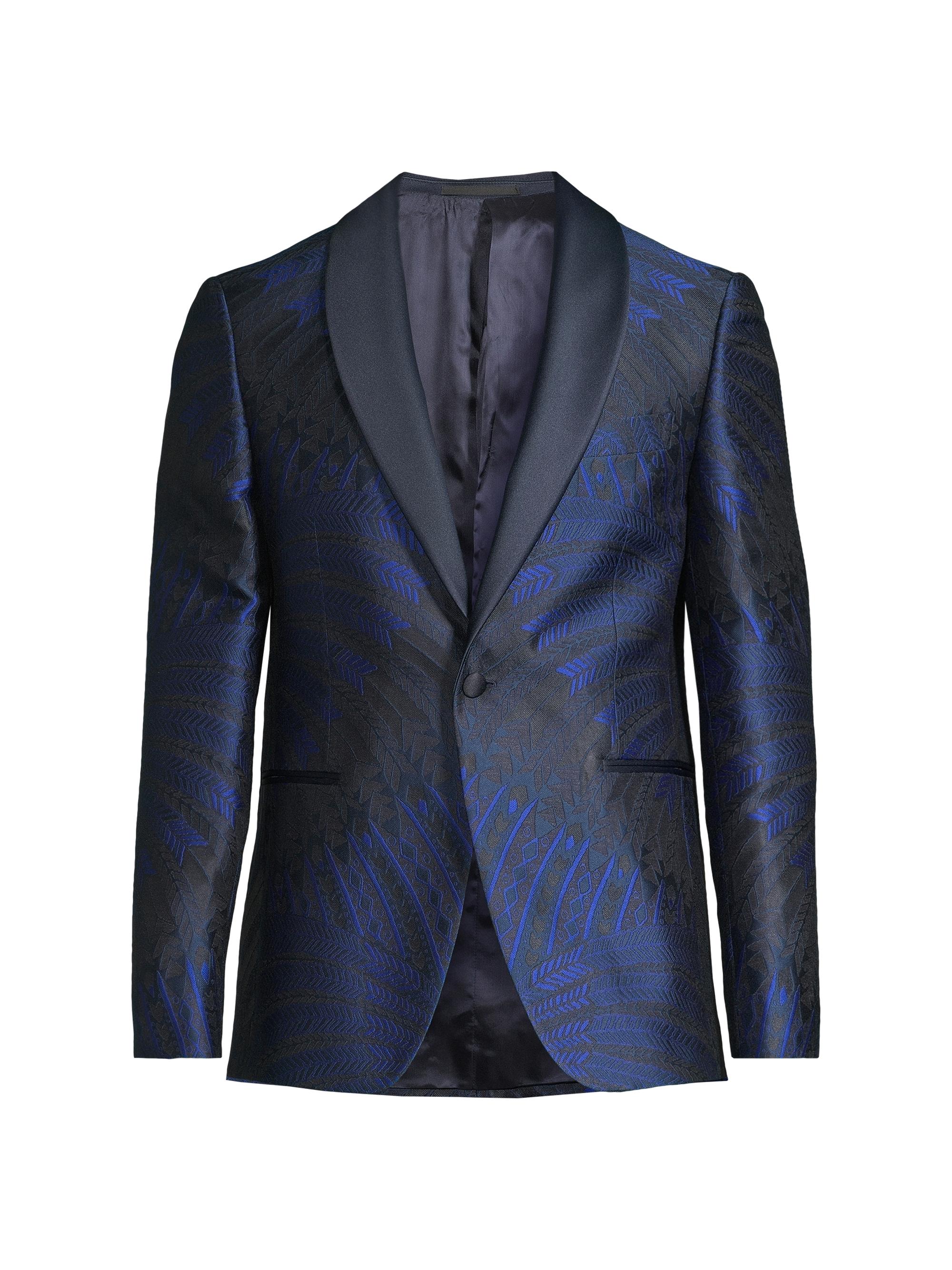 Pal Zileri Men's Leaf Silk-Blend One-Button Dinner Jacket - Navy Multi