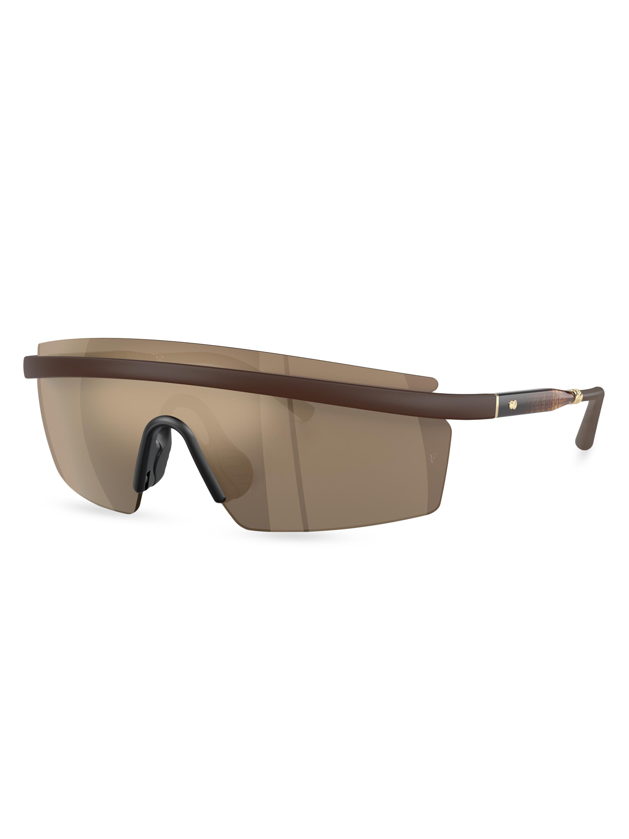 Oliver Peoples x Roger Federer Men's R-4 Shield Sunglasses - Matte Brown Taupe | Thumbnail 6