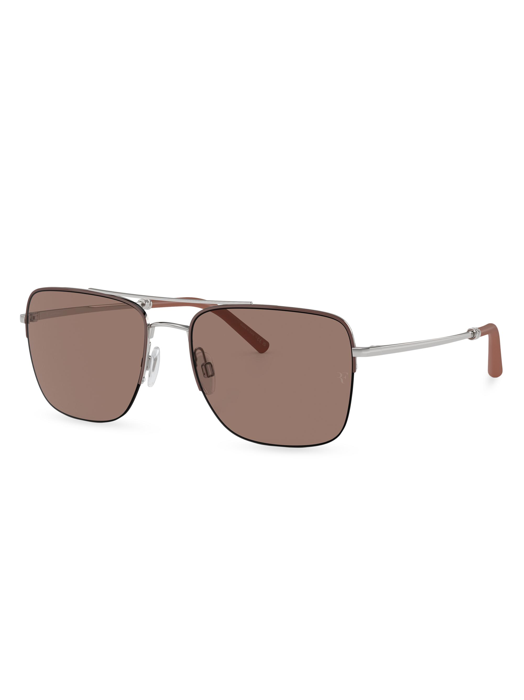 Oliver Peoples Roger Federer Men's R-2 56MM Aviator Sunglasses - Silver Taupe