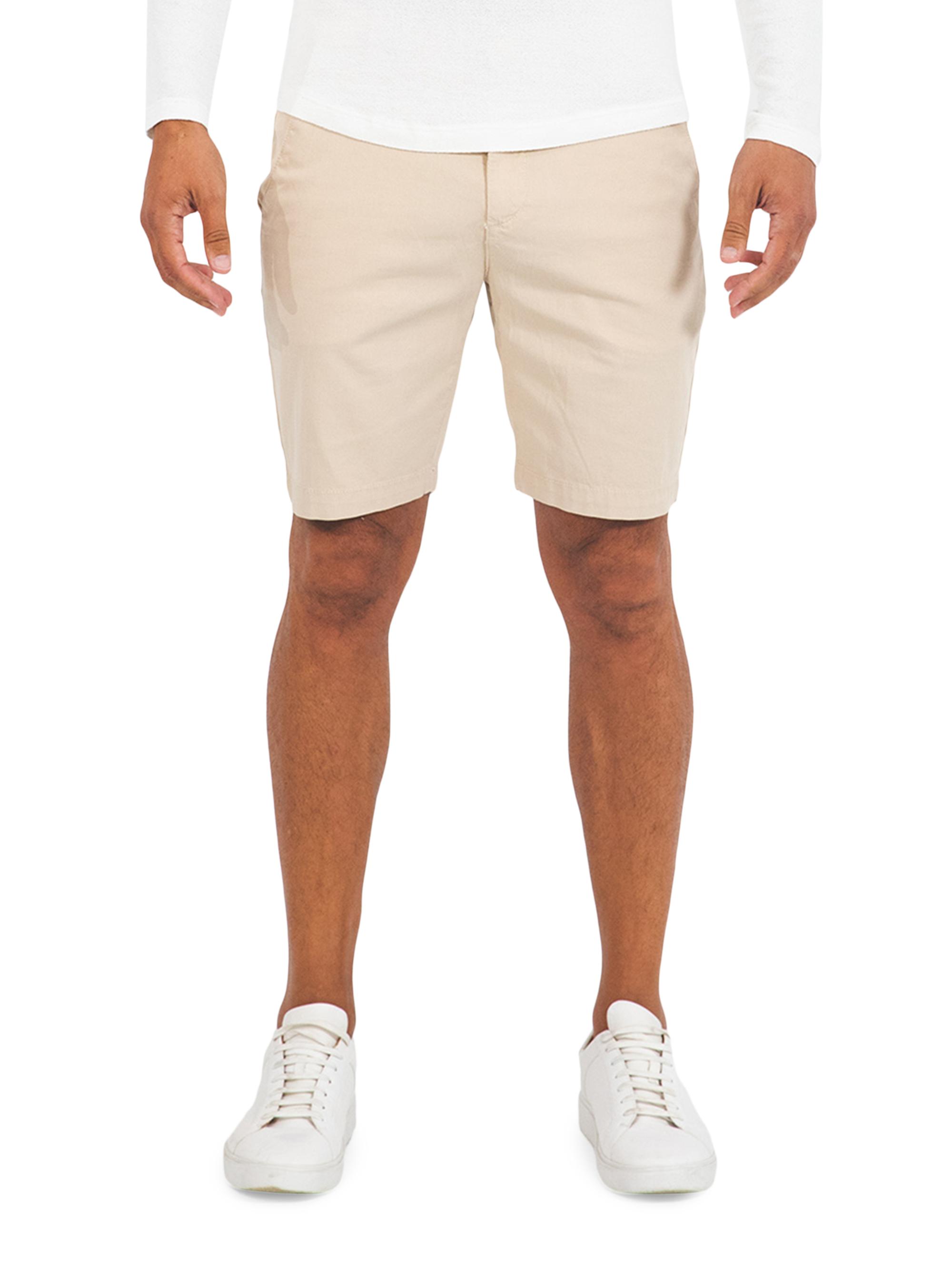 Monfrère Men's Cruise Linen-Blend Shorts - Almond