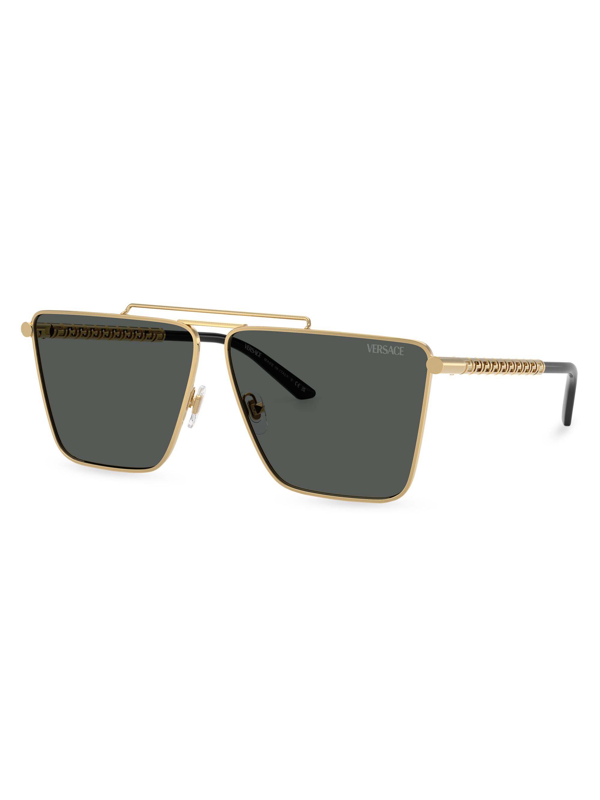 Versace 64MM Infinite Greca Pillow Sunglasses | Saks Fifth Avenue