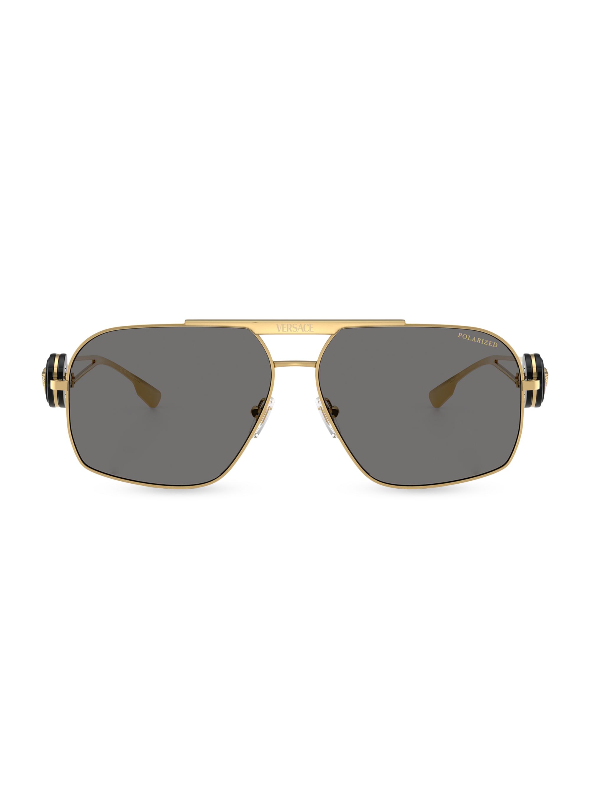 Versace Polarized Unisex 62mm Sunglasses! New! Versace 62MM Pilot Sunglasses | Saks Fifth Avenue main image 4