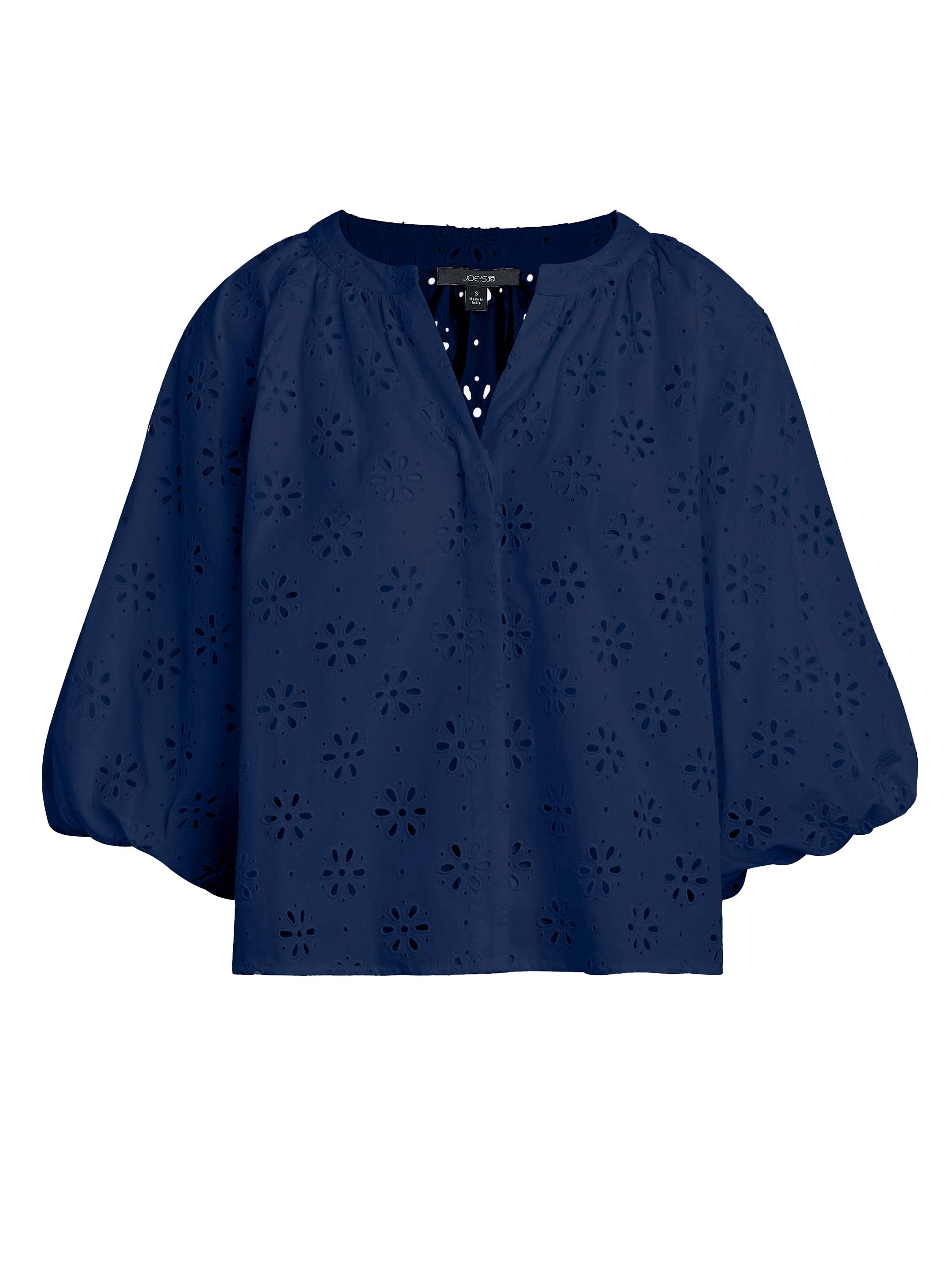 Joe's Jeans Women's Andie Broderie Blouse - Pageant Blue