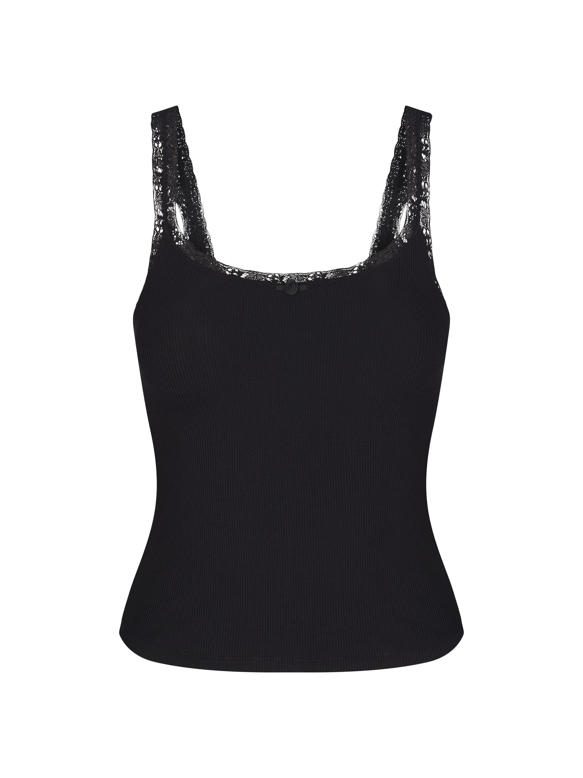 SKIMS Women's Soft Lounge Lace Tank - Onyx