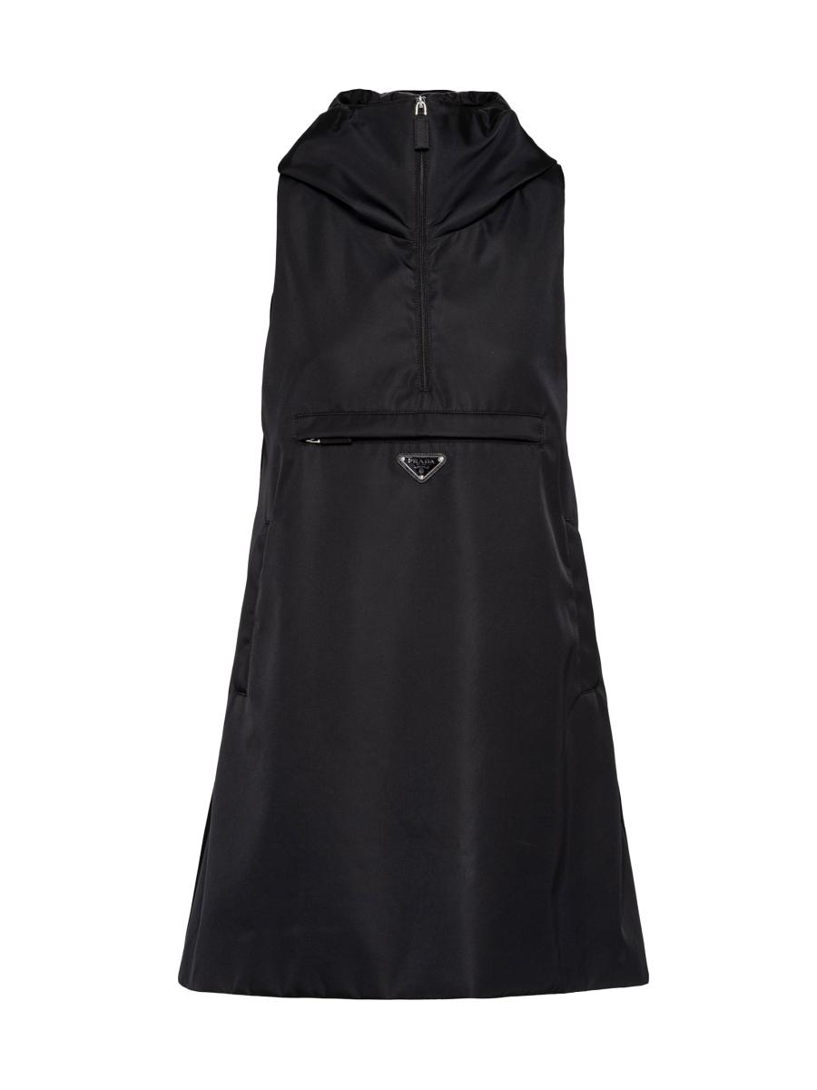 ワンピース PRADA SHORT BLACK DRESS IN RE-NYLON Prada Re-Nylon mini-dress | Black | FARFETCH