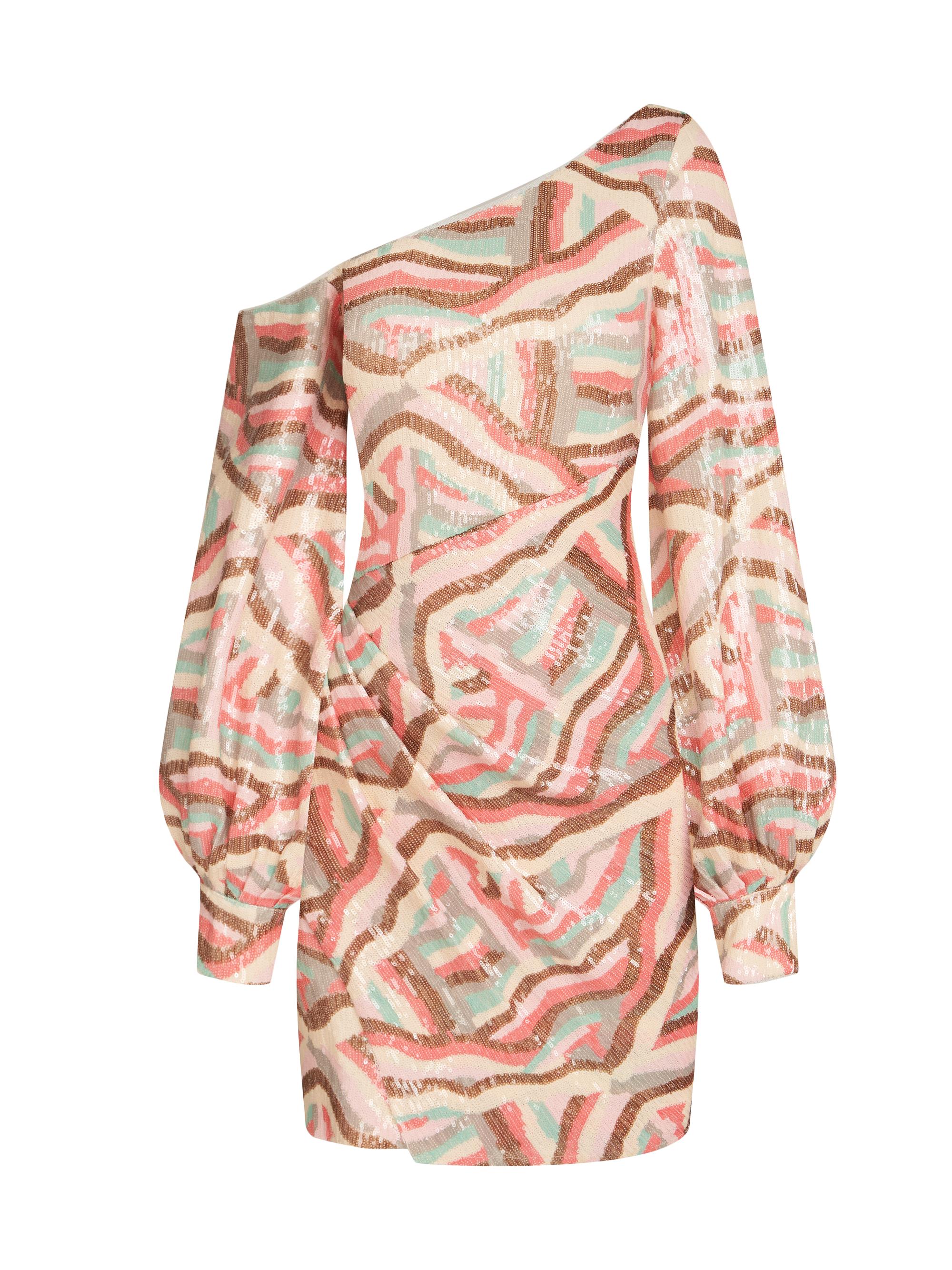 Halston Women's Kimora Sequin Off-The-Shoulder Cocktail Dress - Geode