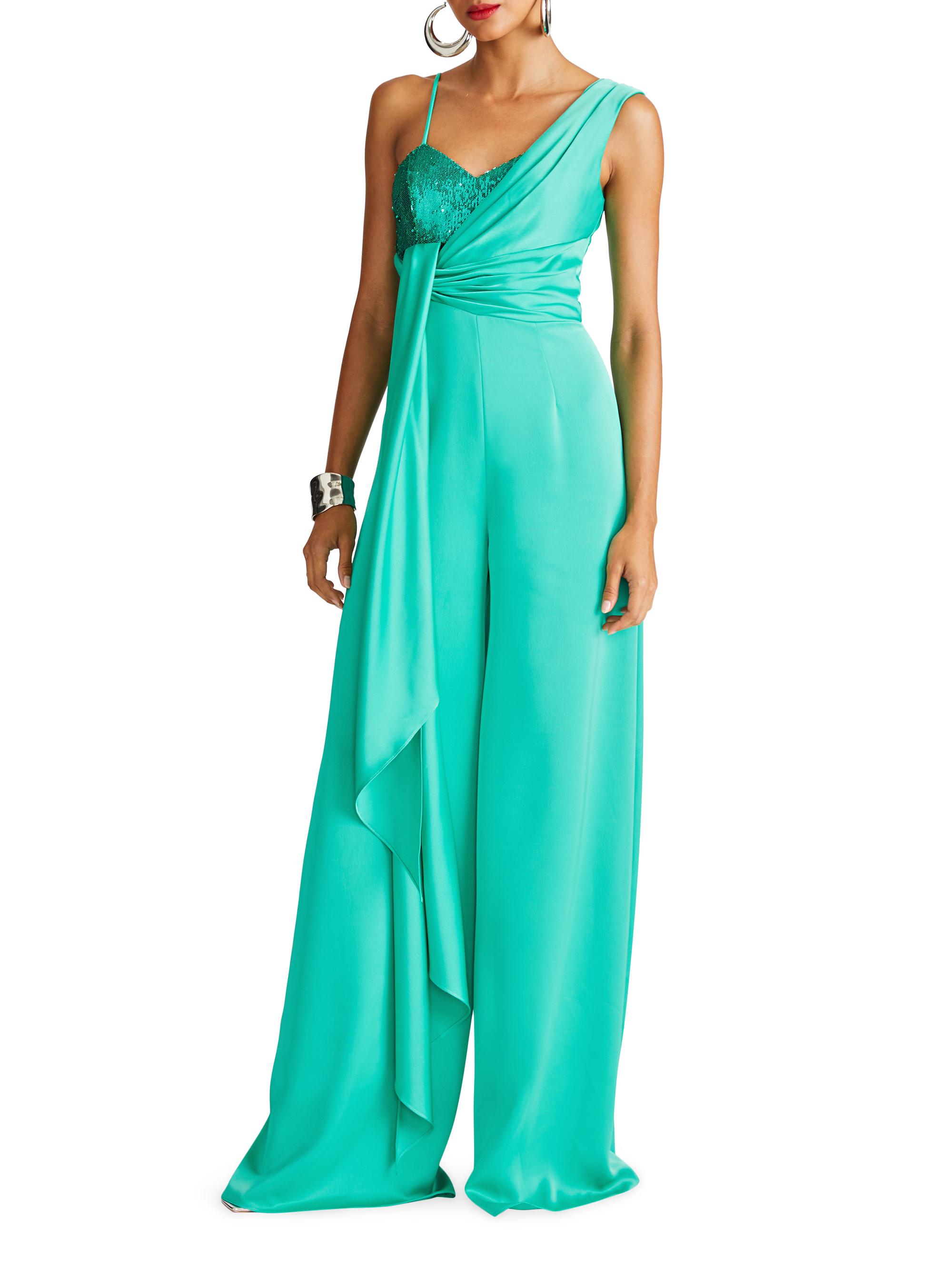 Halston Khi Draped Satin Jumpsuit | Saks Fifth Avenue