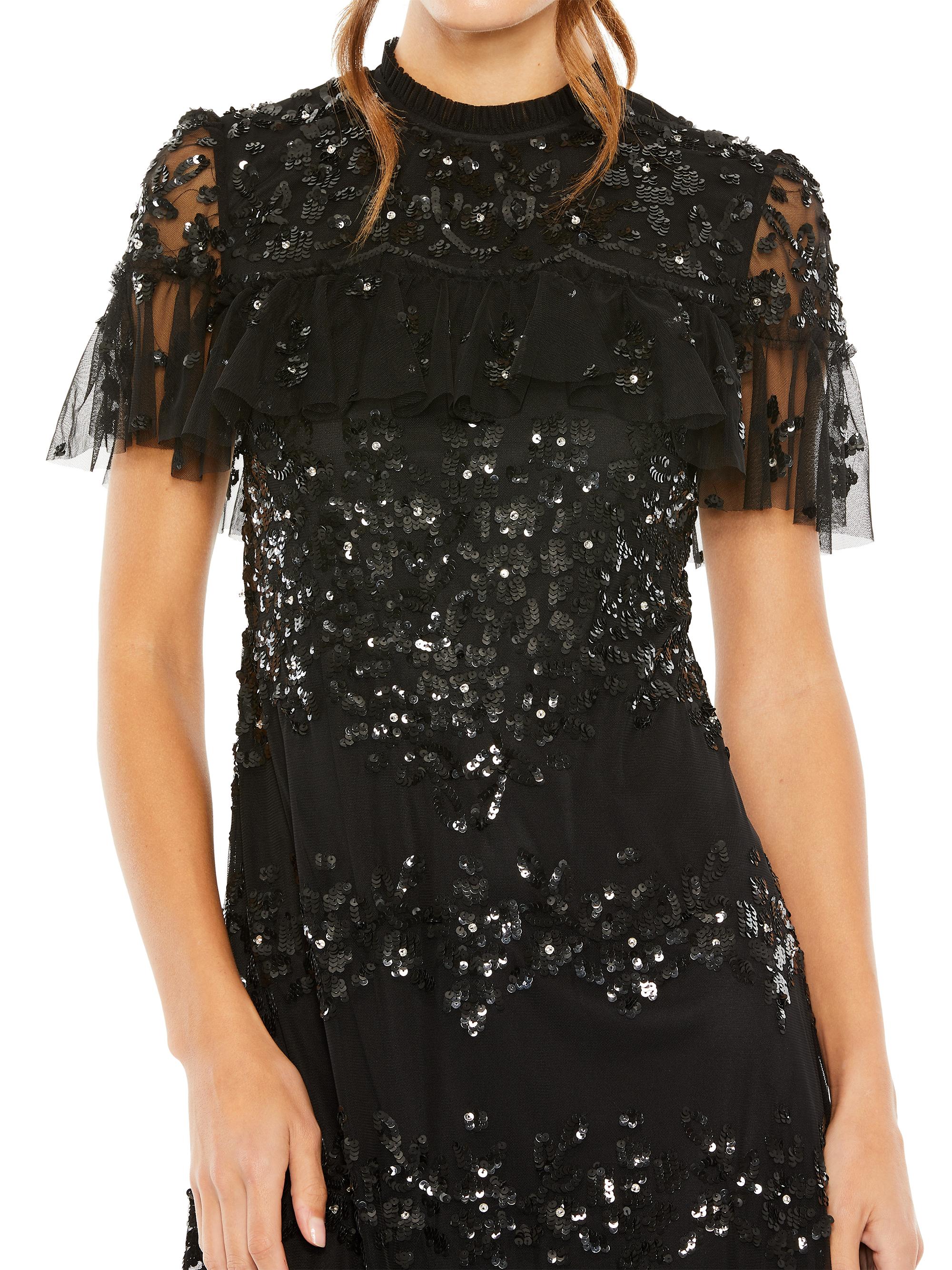 Mac Duggal
 Flounce Sleeve Midi-Dress main image 0