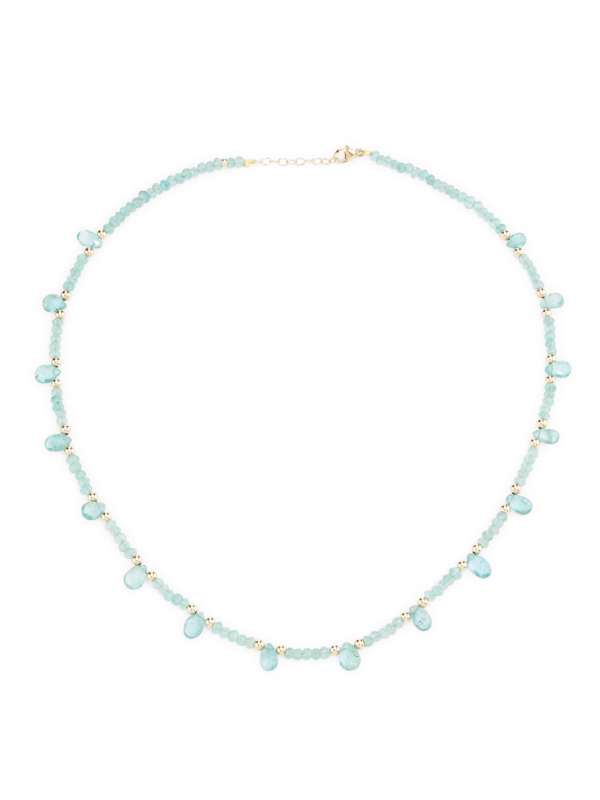 Jia Jia Women's Arizona 14K Yellow Gold & Apatite Beaded Necklace - Turquoise