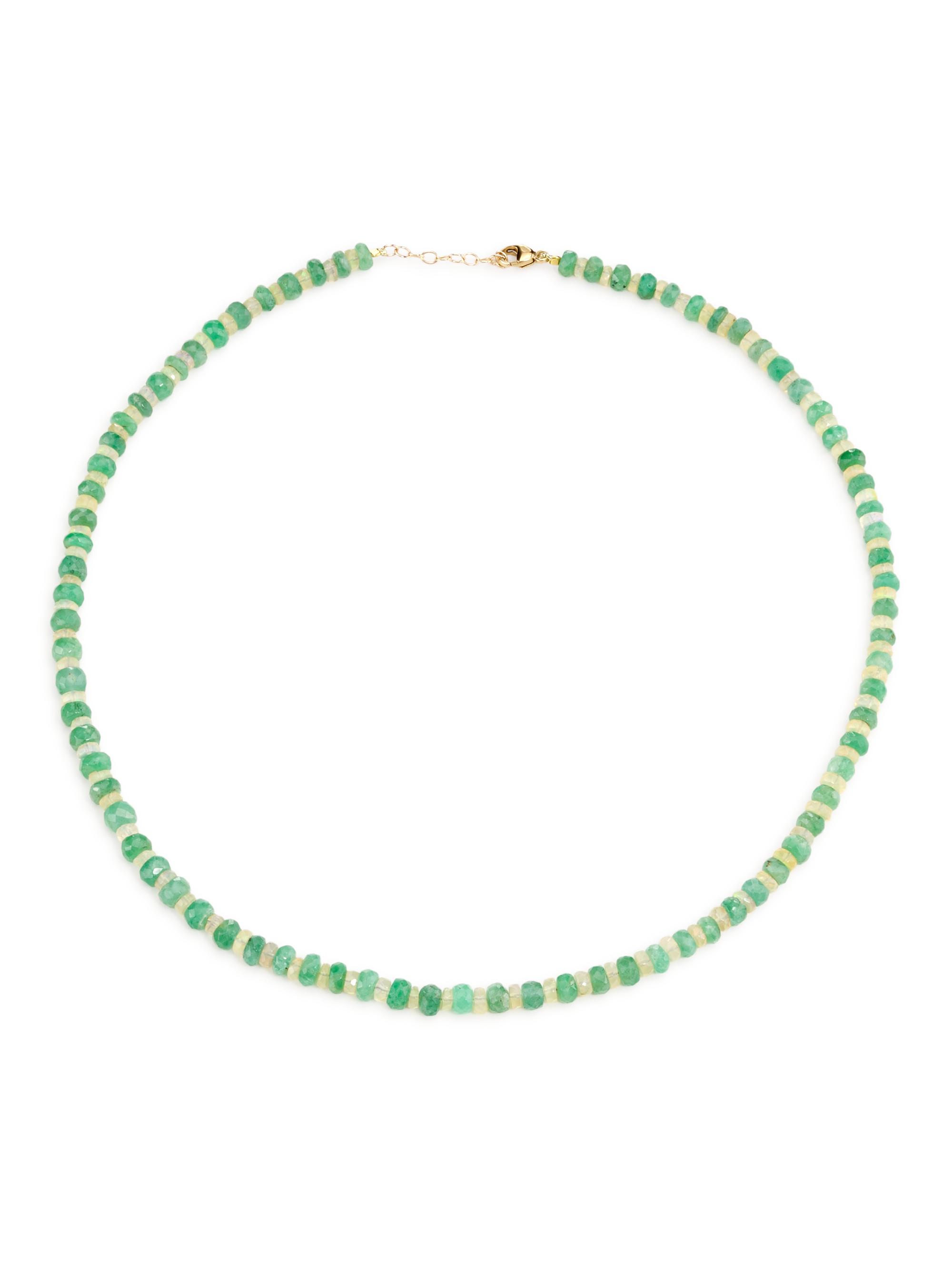 Jia Jia Women's Soleil 14K Yellow Gold, Emerald & Opal Beaded Necklace - Green
