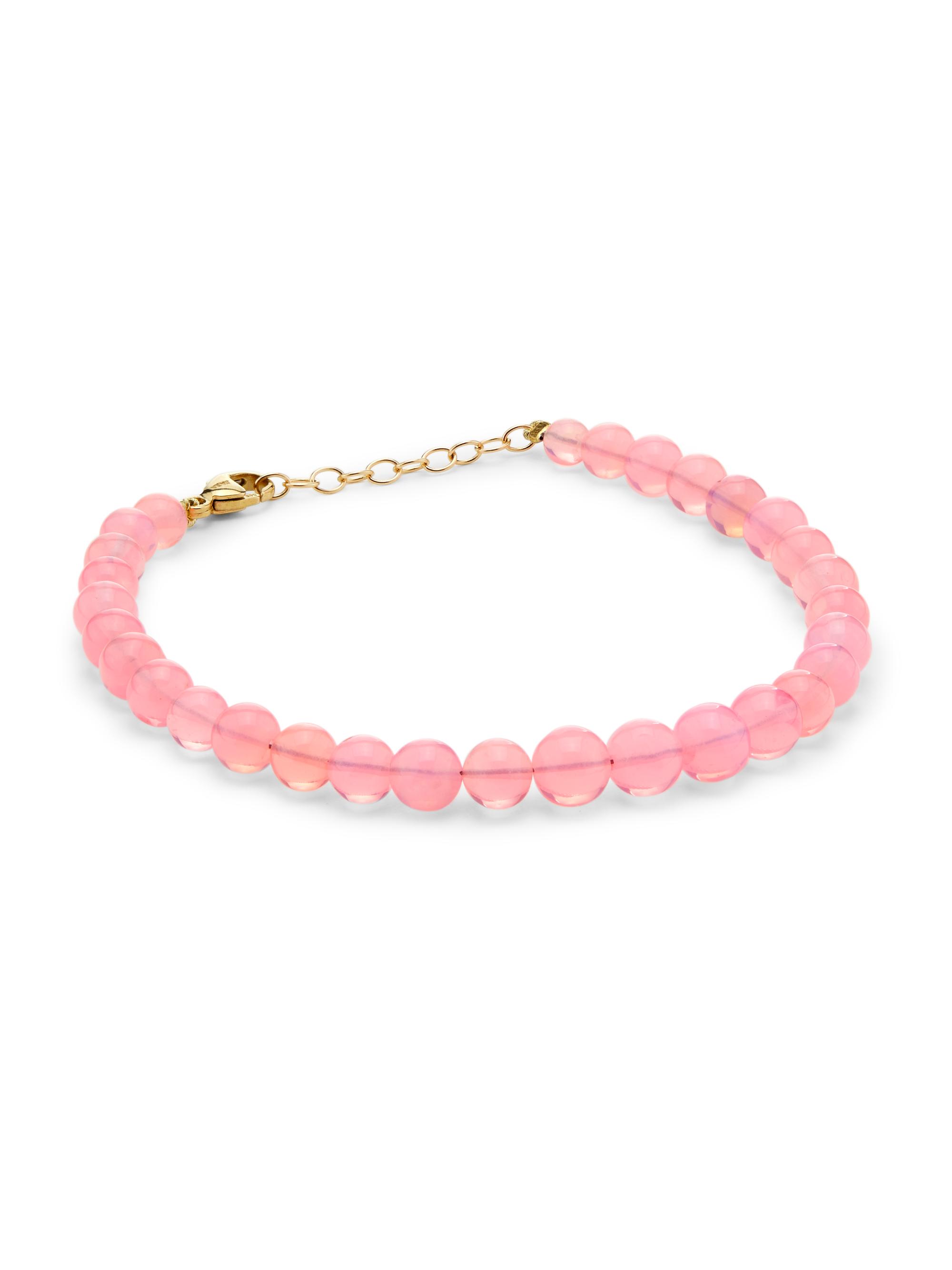Jia Jia Women's Soleil 14K Yellow Gold & Gemstone Beaded Bracelet - Pink