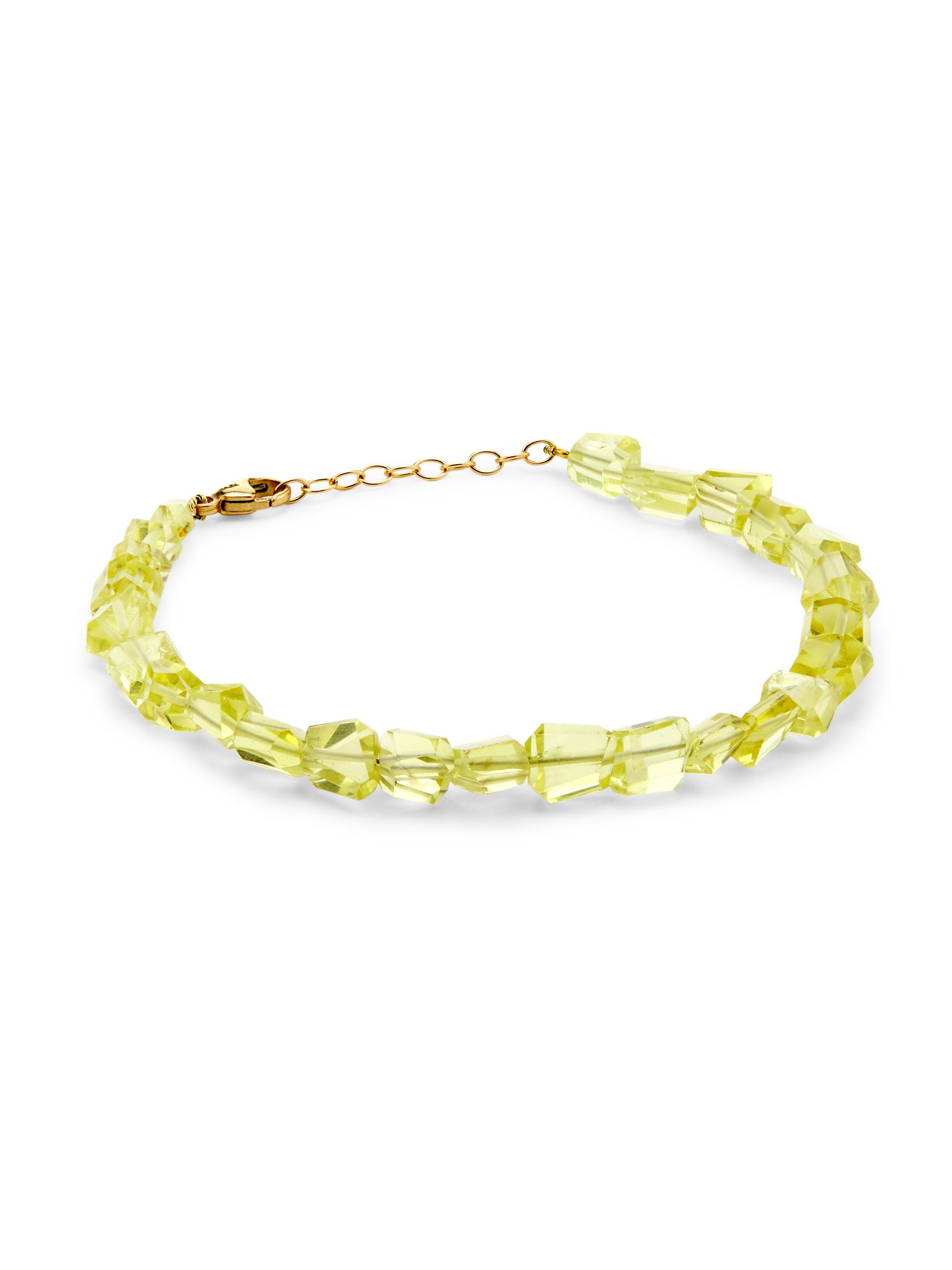 Jia Jia Women's Purple Rain 14K Yellow Gold & Lemon Quartz Beaded Bracelet - Yellow