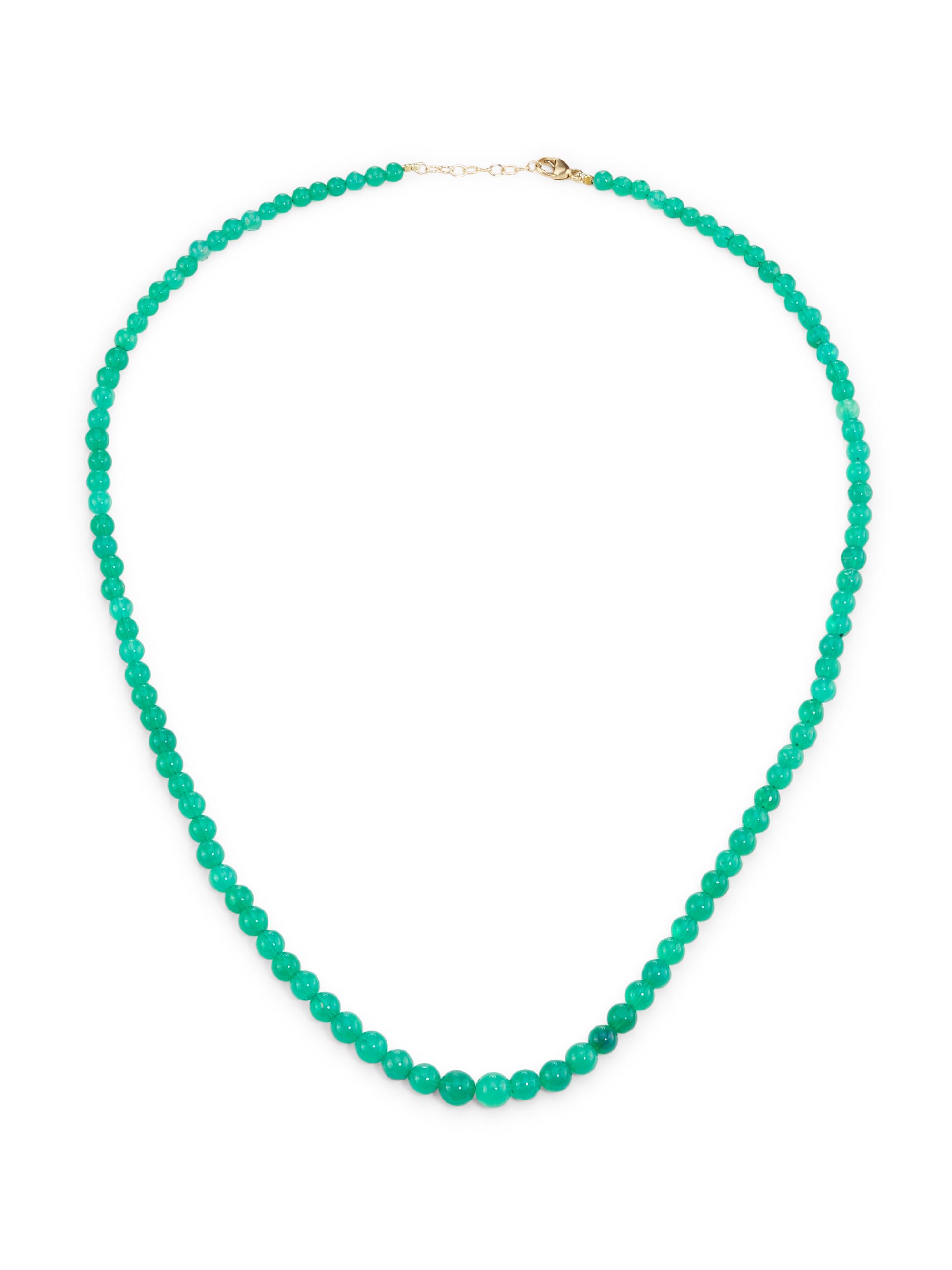 Jia Jia Women's Soleil 14K Yellow Gold & Gemstone Beaded Necklace - Green