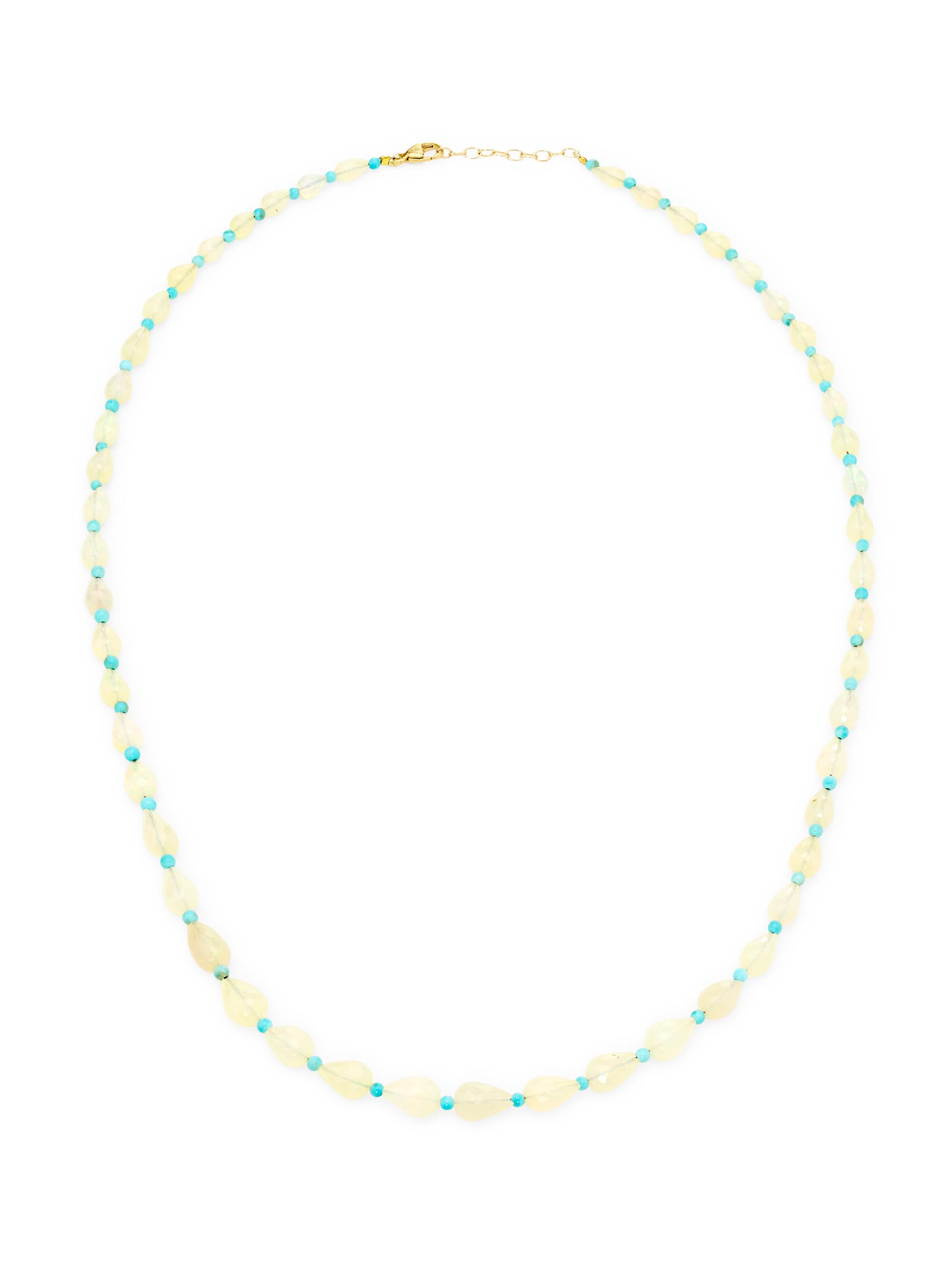 Jia Jia Women's Soleil 14K Yellow Gold, Opal & Turquoise Beaded Necklace - Turquoise