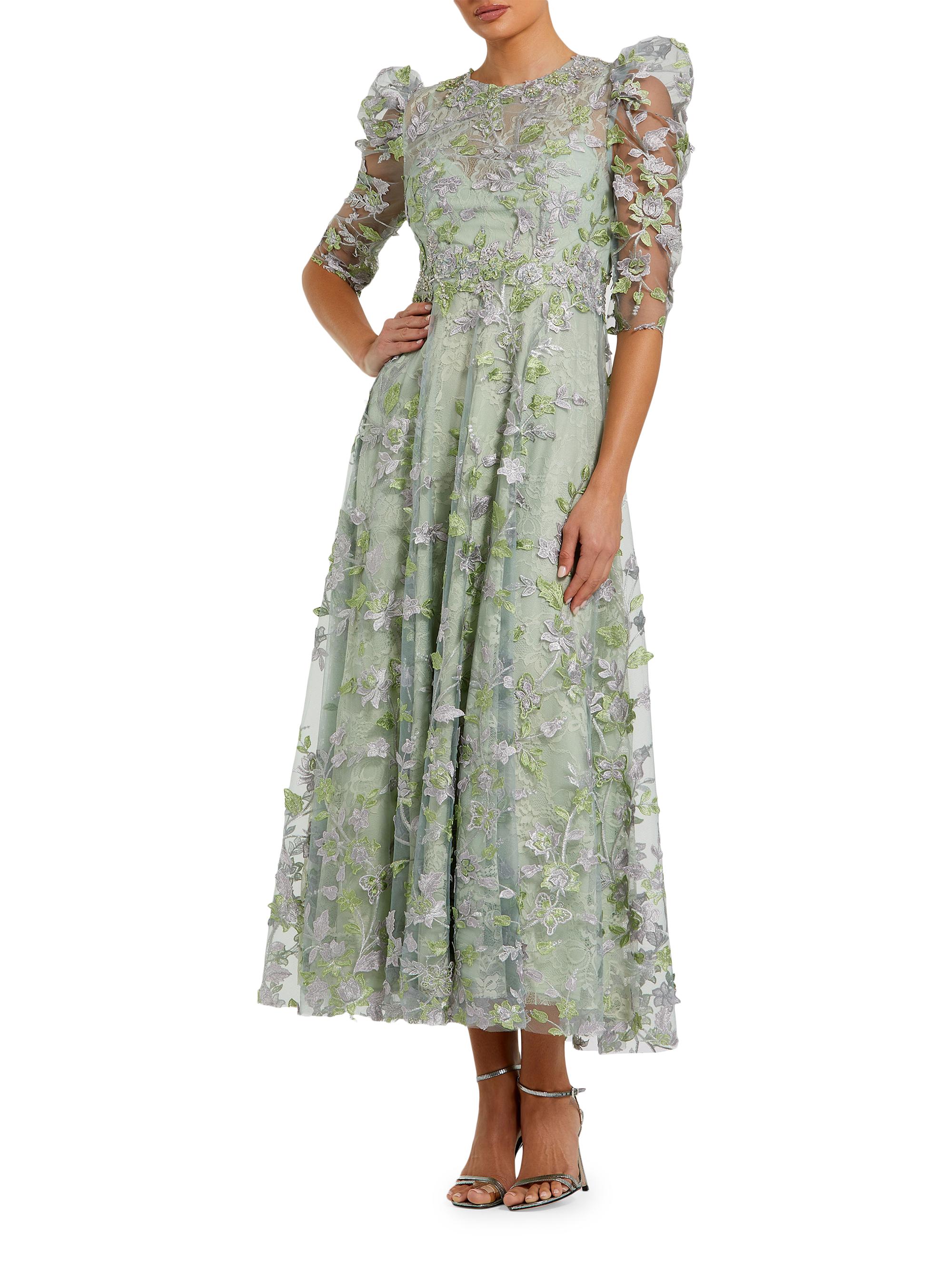 green emerald velvet dress Buy Mac Duggal main image 0