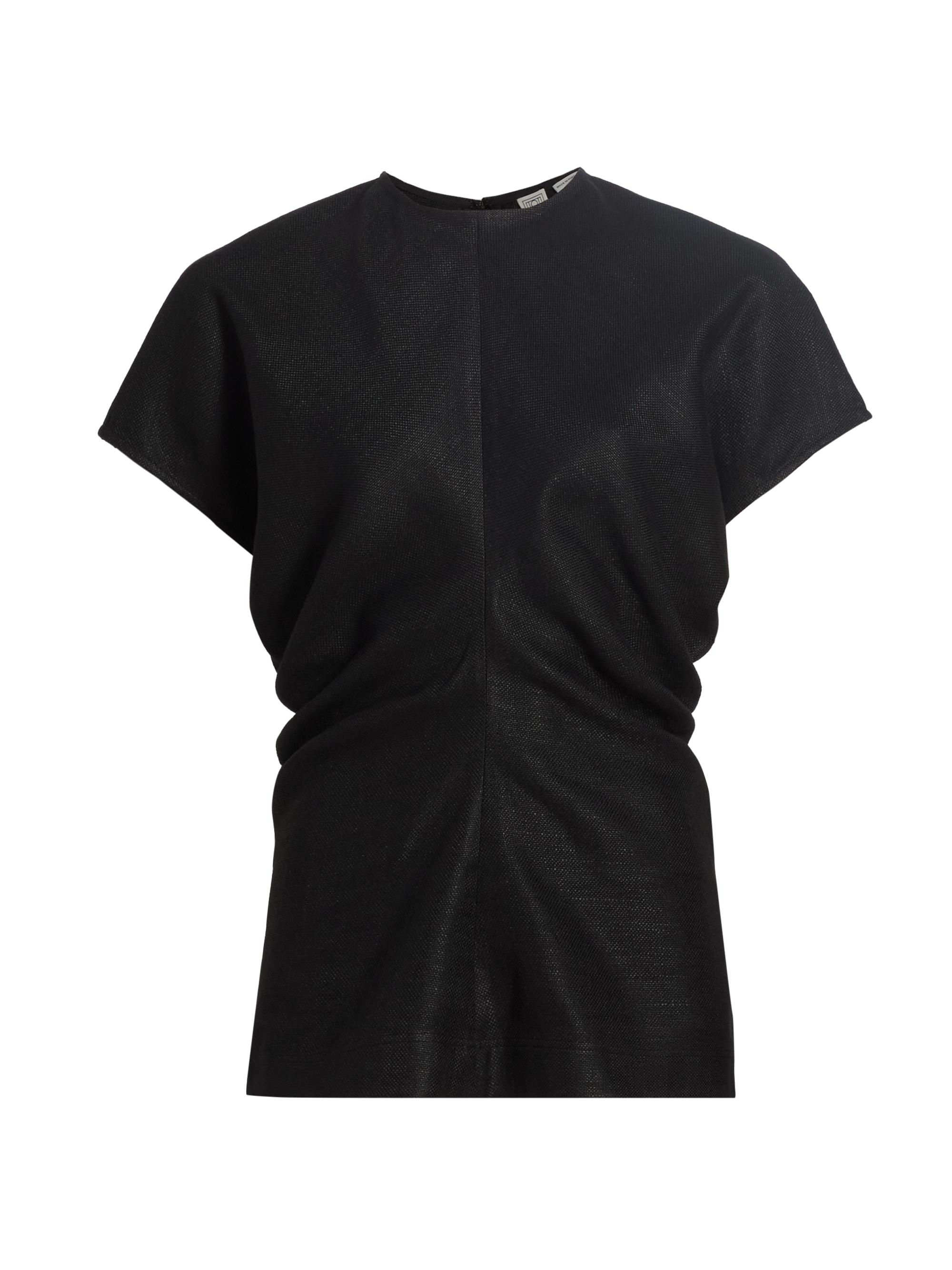 ★totême ボクシートップス/ブラック★ Toteme Crinkled Slouch-Waist Top | Saks Fifth Avenue