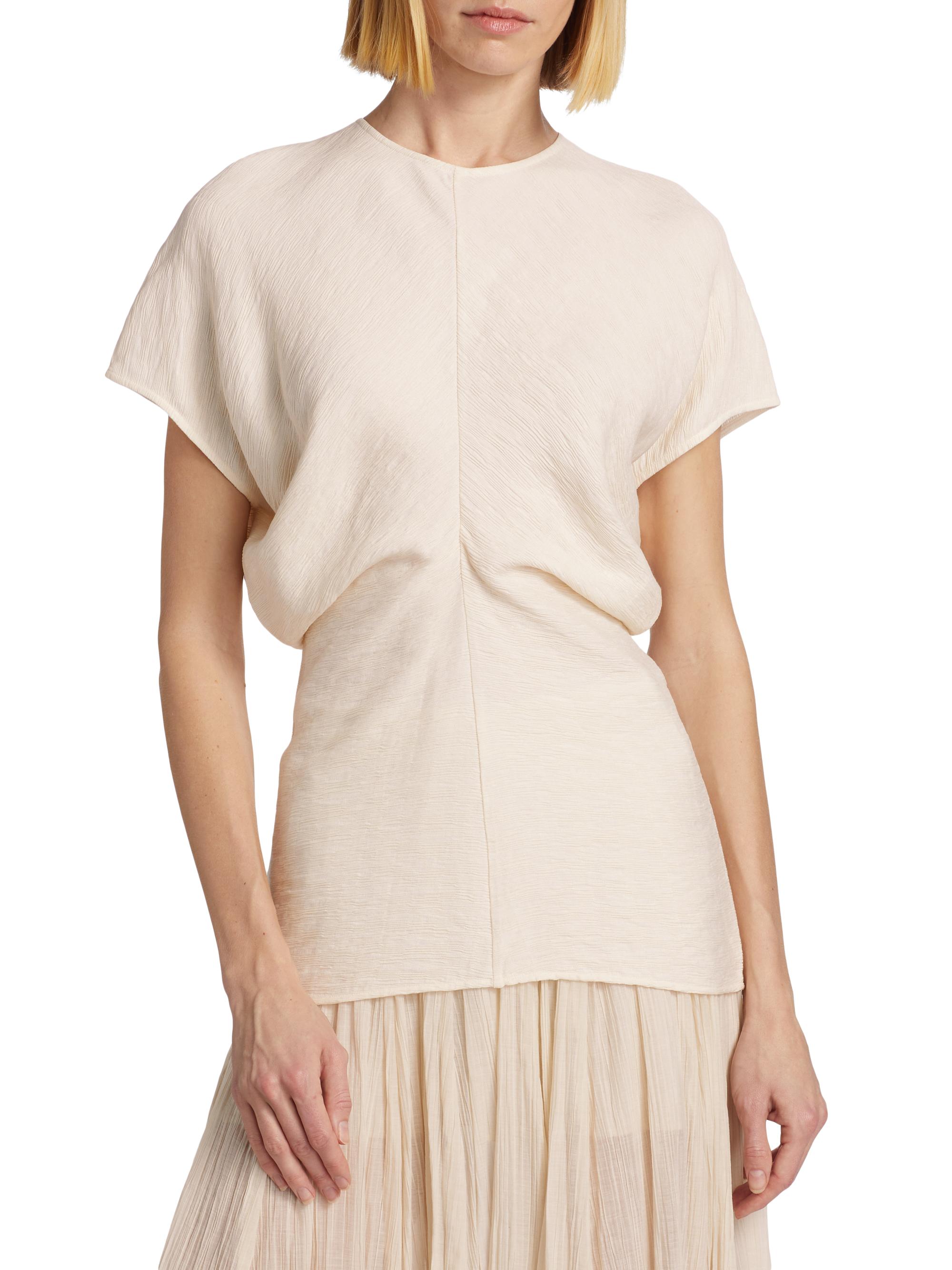 Toteme Crinkled Slouch-Waist Top | Saks Fifth Avenue