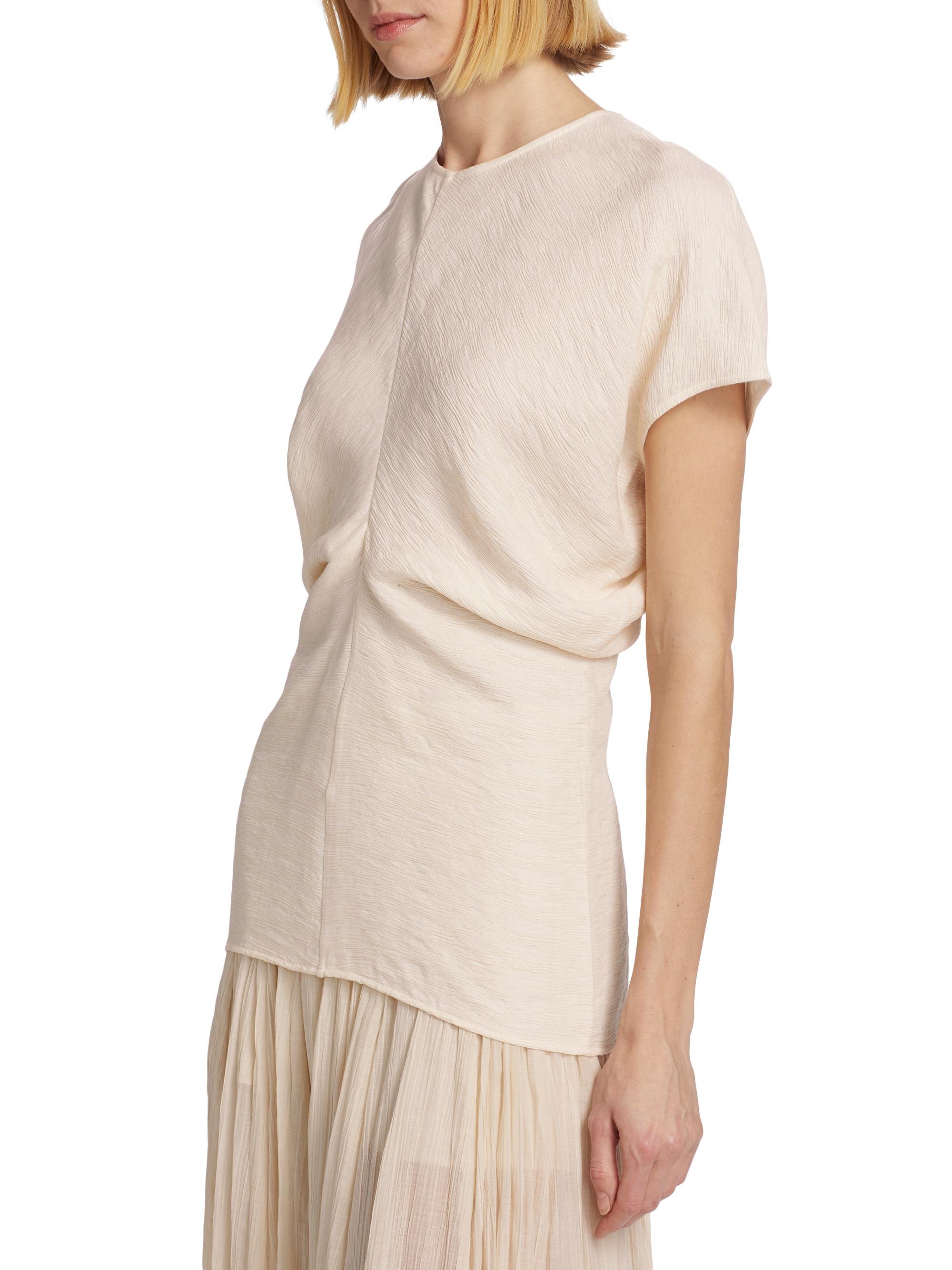 toteme slouch waist crinkled dress cream TOTEME Slouch waist crinkled dress cream - 243-WRD1103