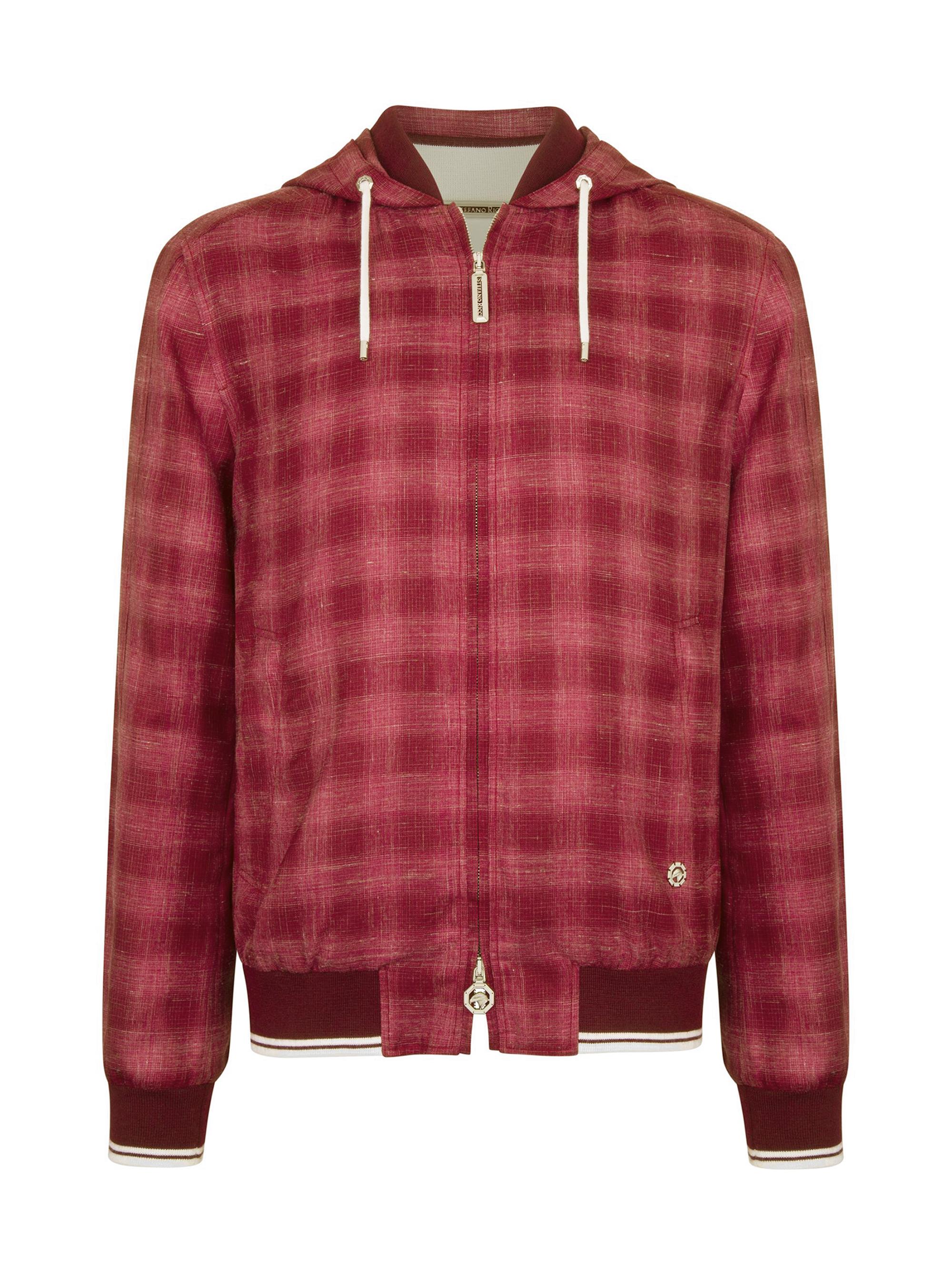 Stefano Ricci Men's Hooded Blouson Jacket - Red