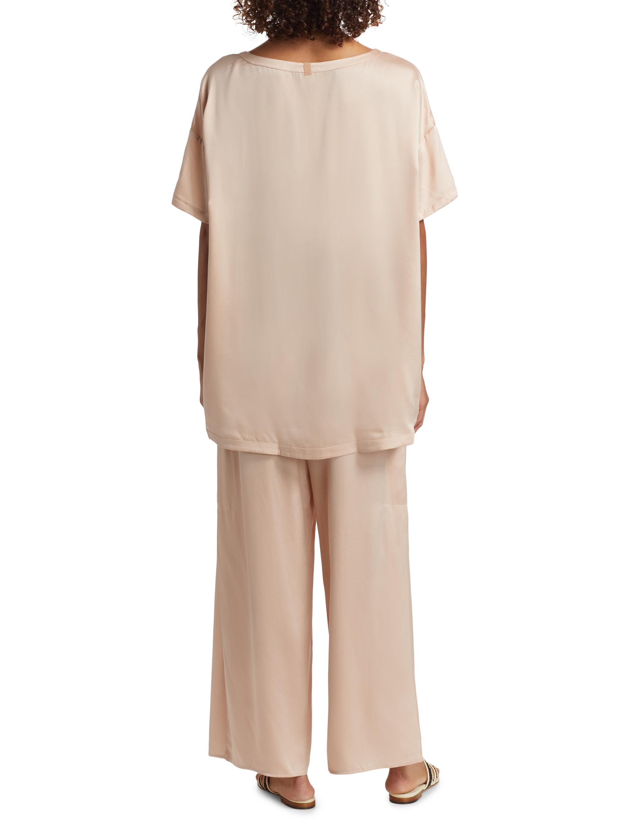 Lunya Women's Washable Silk T-Shirt & Pants Pajamas - Delicate Pink | Thumbnail 5