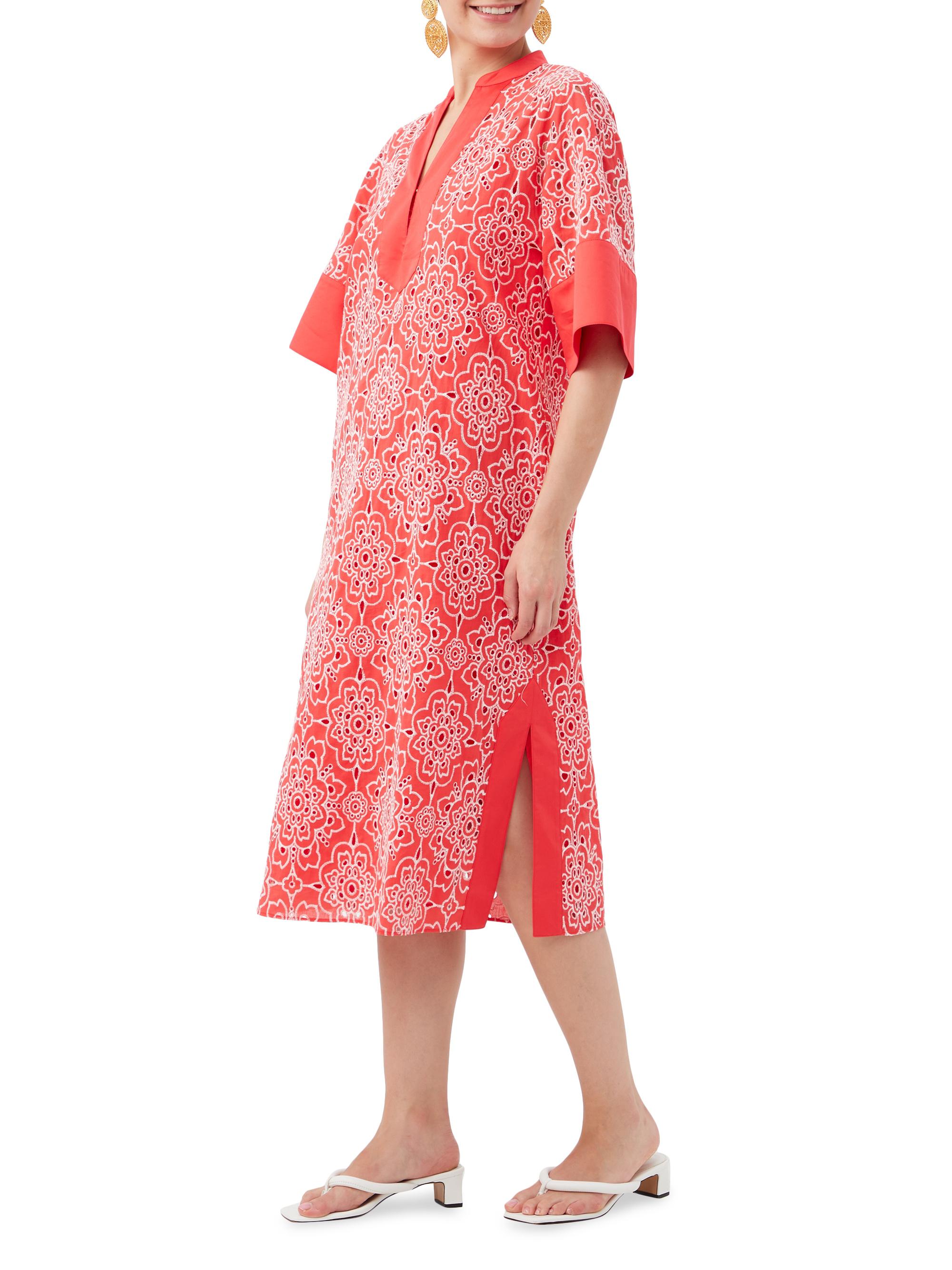 Trina Turk Villa Cotton Eyelet Midi-Dress The Summit