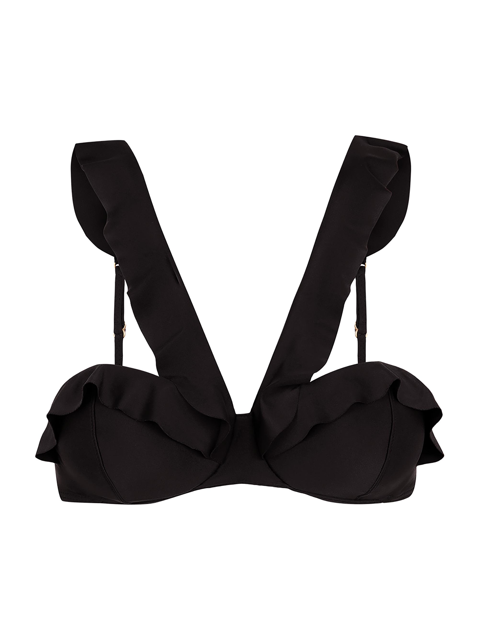ViX by Paula Hermanny Women's Chris Underwire Ruffled Bikini Top - Black