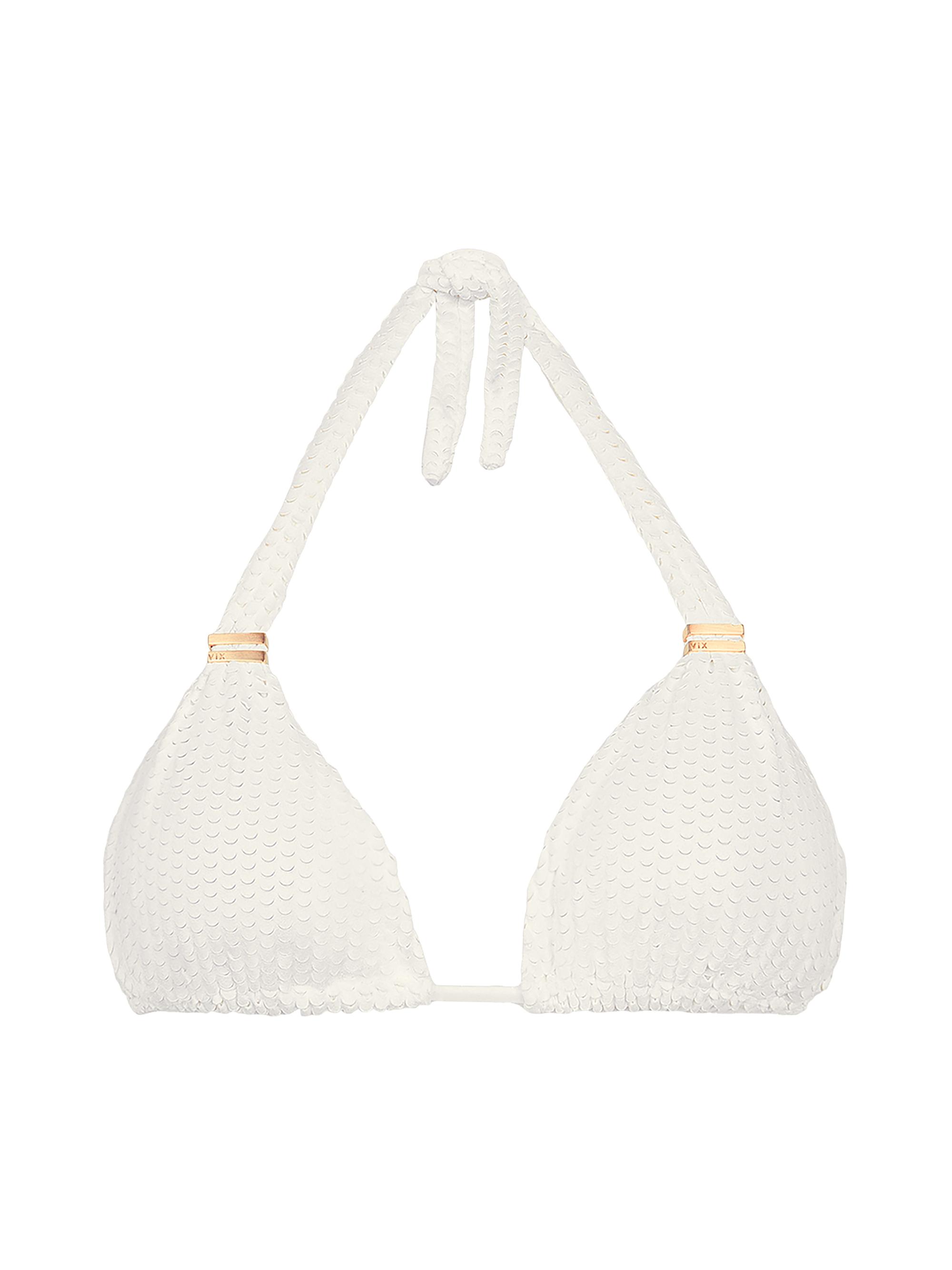 ViX by Paula Hermanny Women's Scales Bia Halter Bikini Top - Off White