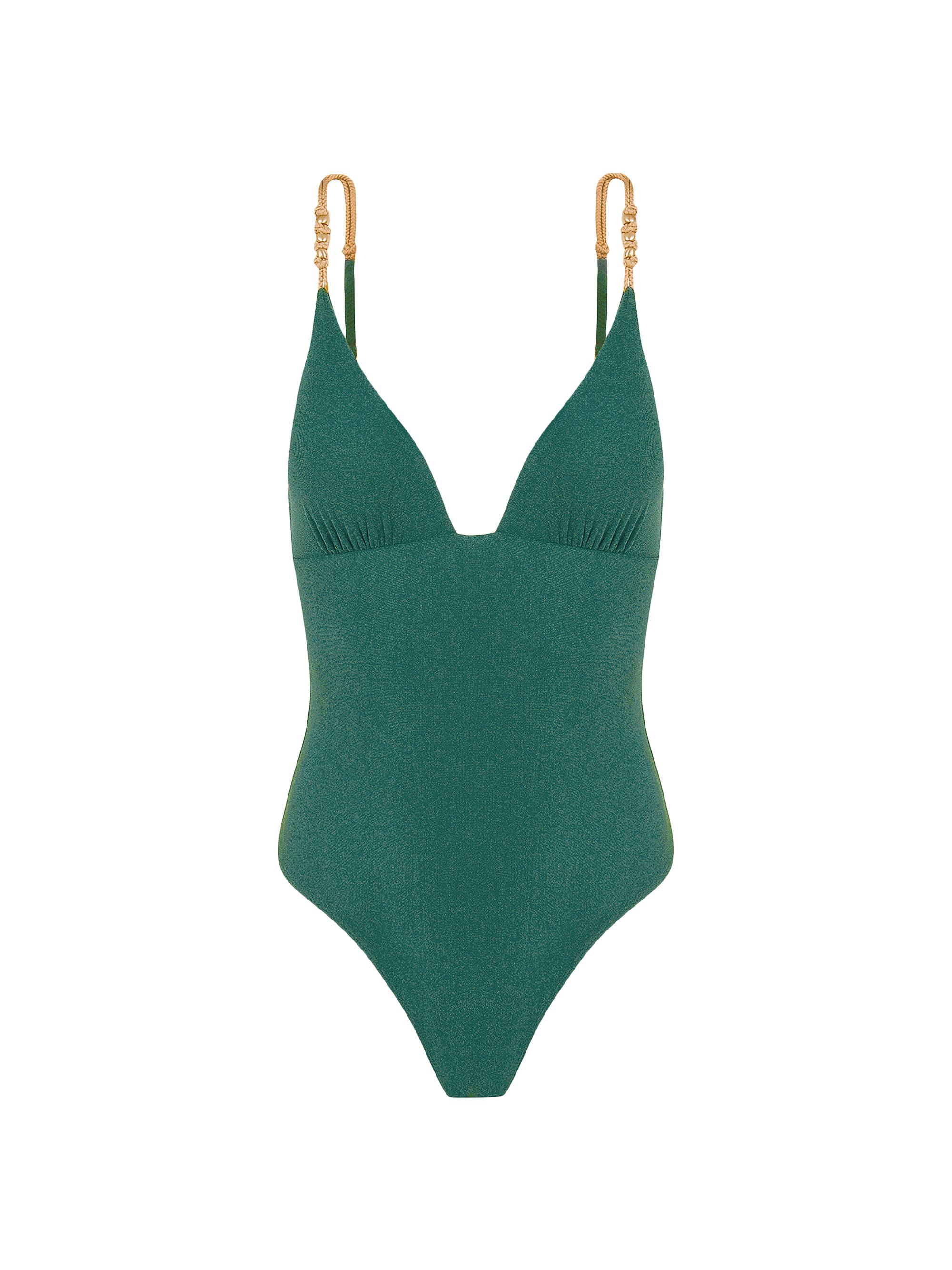 ViX by Paula Hermanny Women's Solid Paige Claire One-Piece Swimsuit - Green