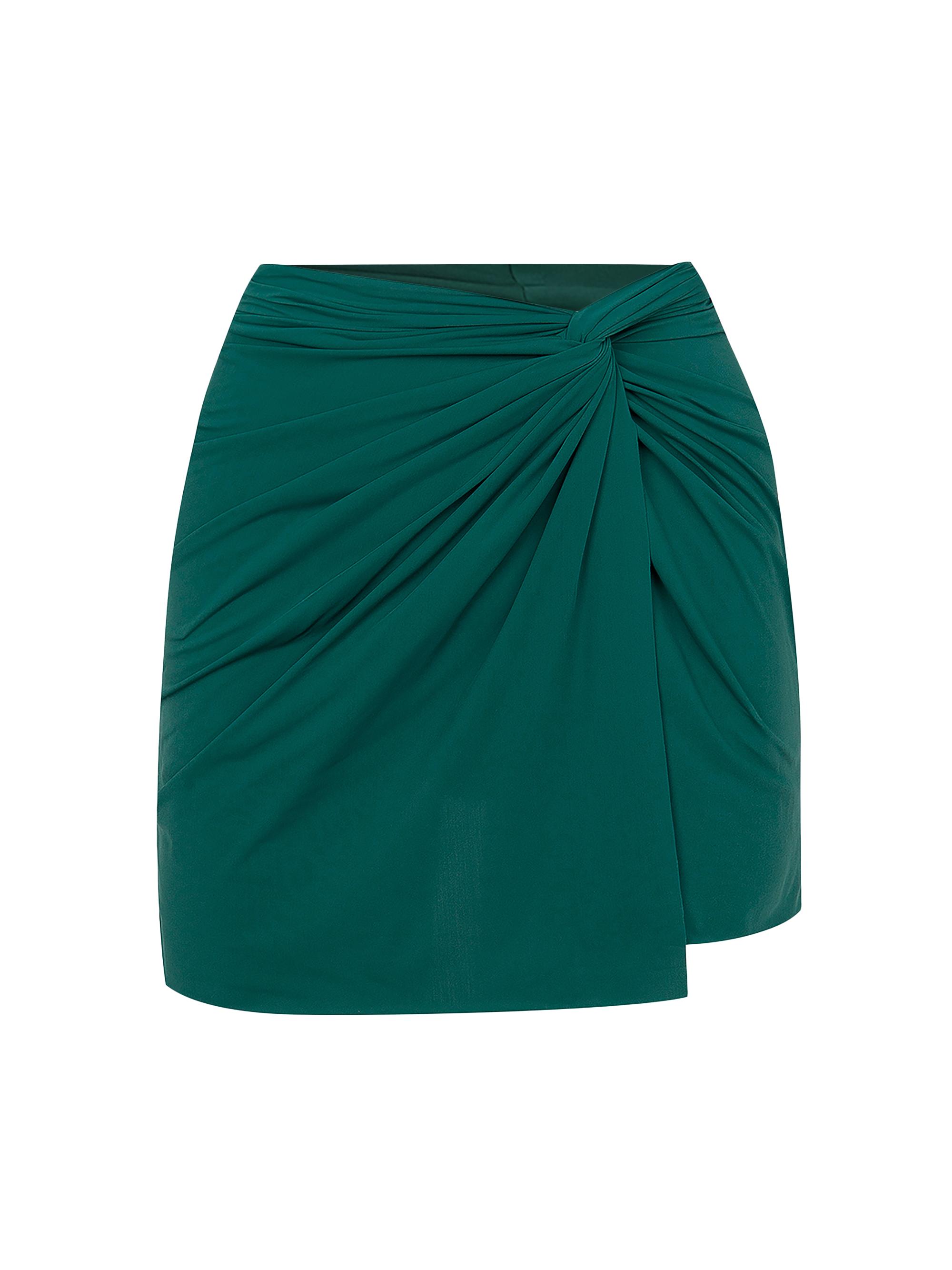 ViX by Paula Hermanny Women's Solid Karen Jersey Miniskirt - Green
