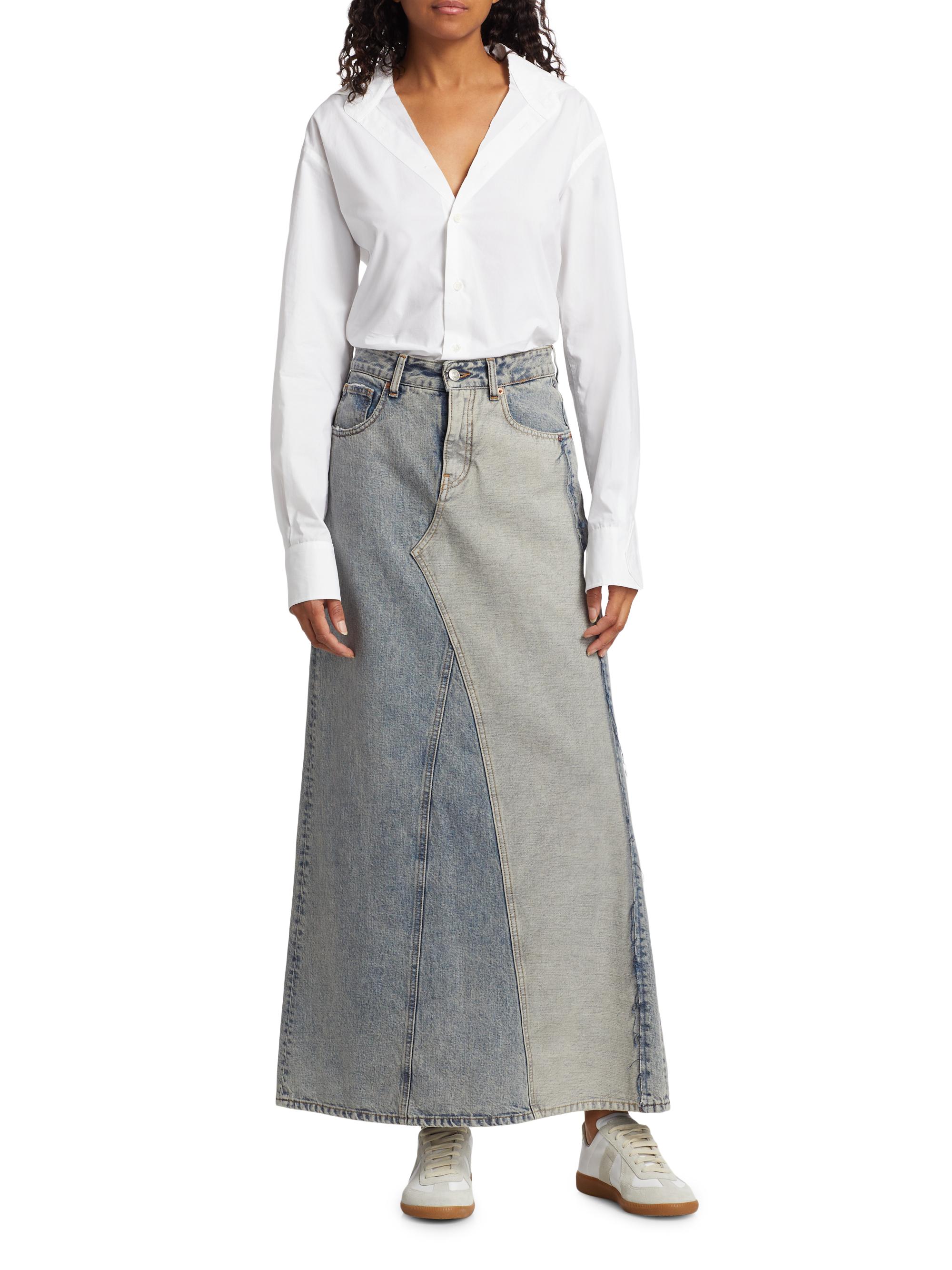 MM6 Maison Margiela A-Line Denim Maxi Skirt | Saks Fifth Avenue