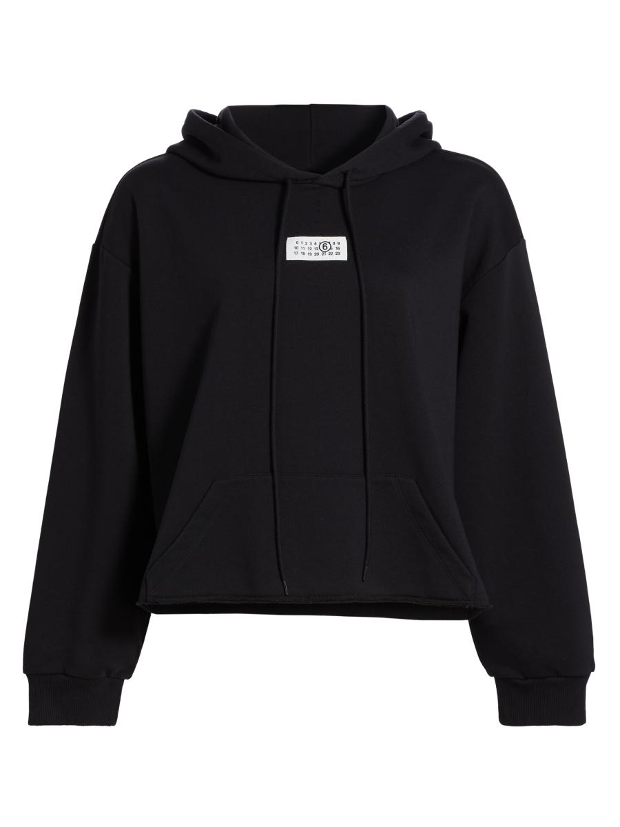 MM6 Maison Margiela Logo Cotton-Blend Hoodie | Saks Fifth Avenue