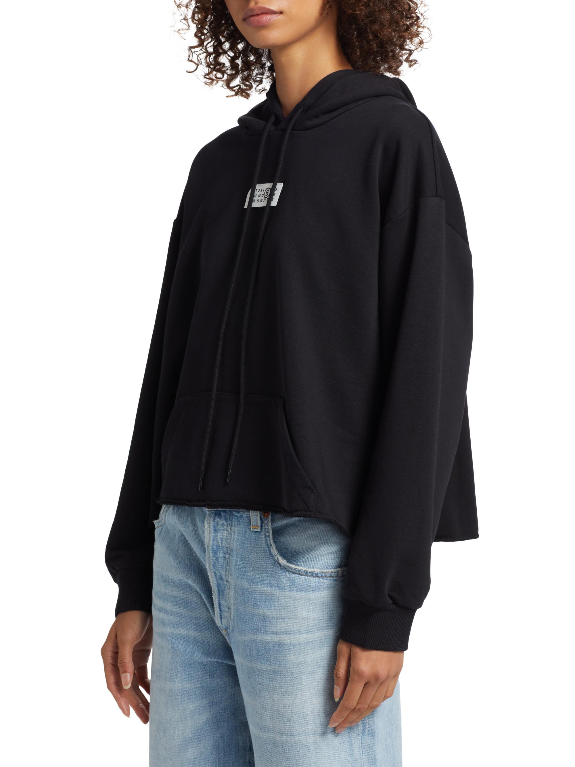MM6 Maison Margiela Logo Cotton-Blend Hoodie | Saks Fifth Avenue