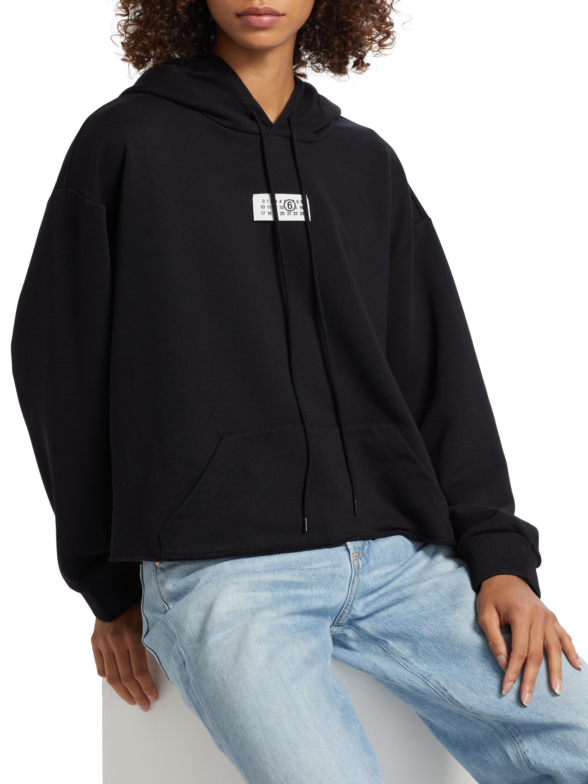 MM6 Maison Margiela Logo Cotton-Blend Hoodie | Saks Fifth Avenue