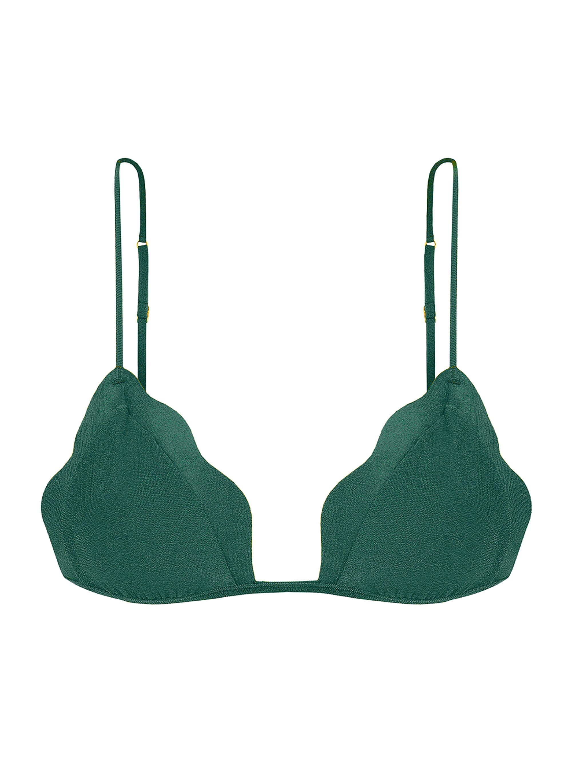 ViX by Paula Hermanny Women's Solid Lou Triangle Bikini Top - Green