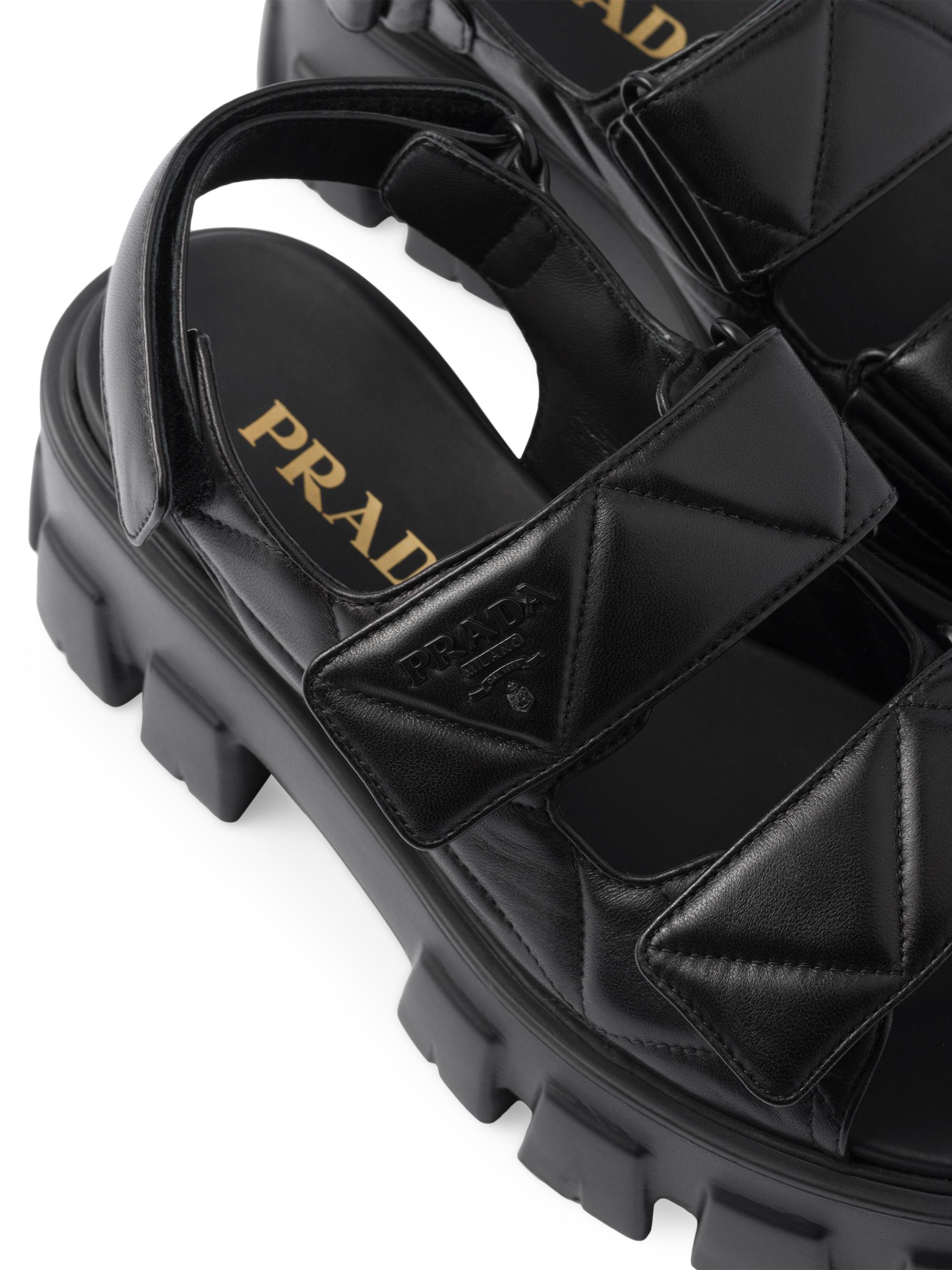 Prada Monolith Nappa Leather Sandals | Saks Fifth Avenue