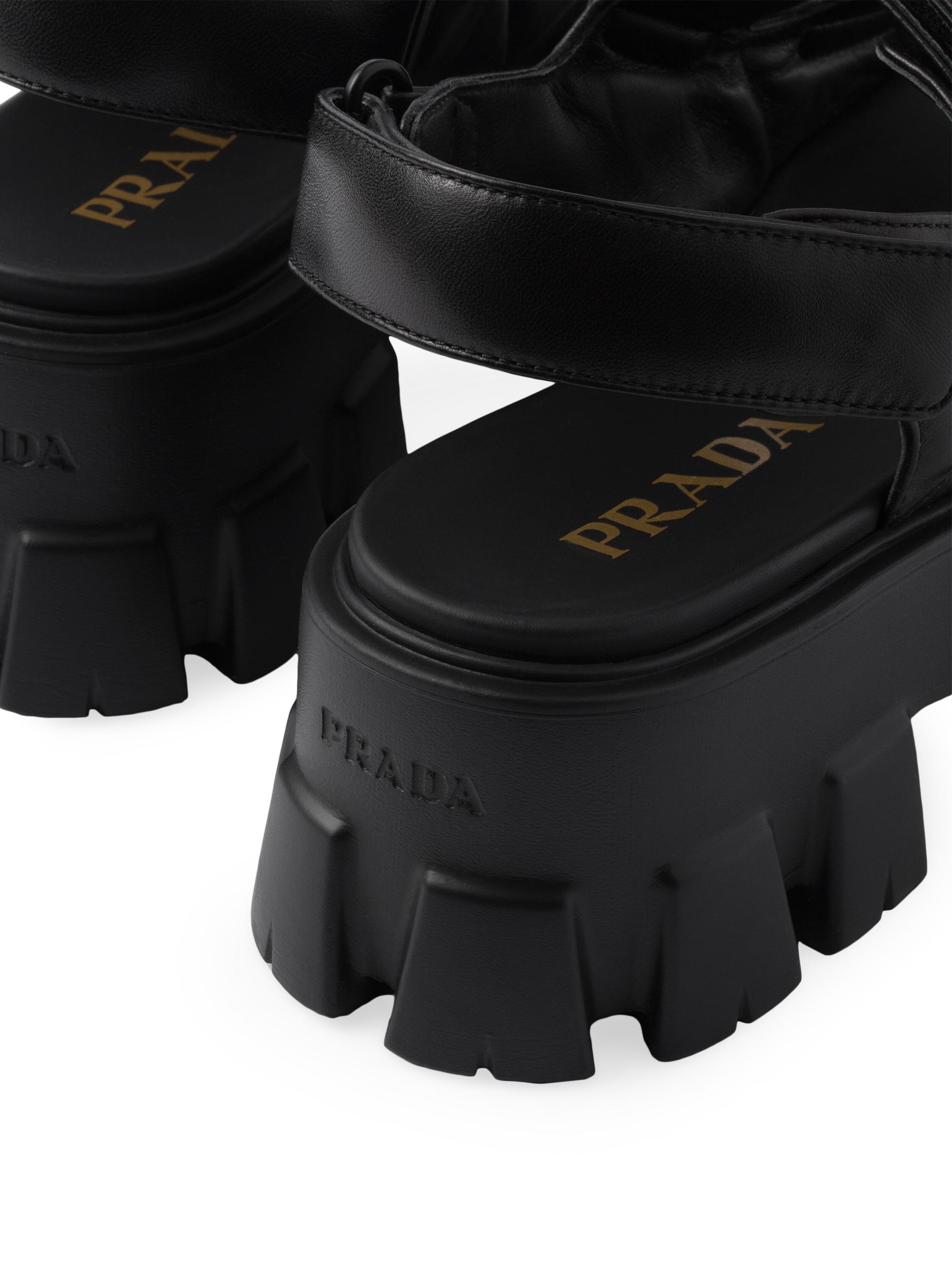 Prada Monolith Nappa Leather Sandals | Saks Fifth Avenue