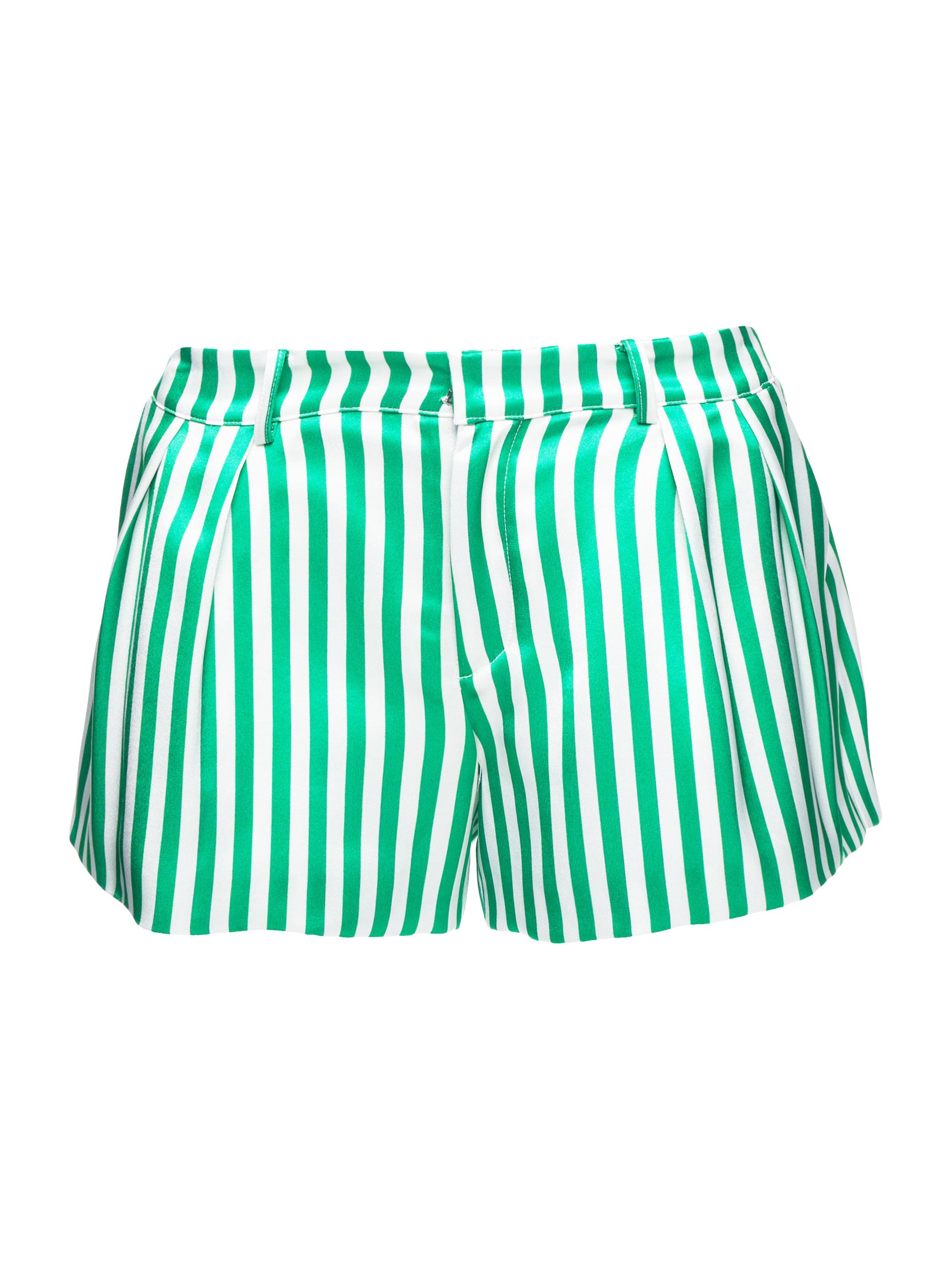 Ser.o.ya Women's Wren Wide Leg Shorts - Kelly Green Stripe