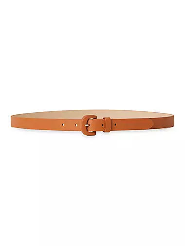 Women's Dark Brown .75 Leather Belt  Steel or Brass Horseshoe Buckle -  Scottsdale Belt Company