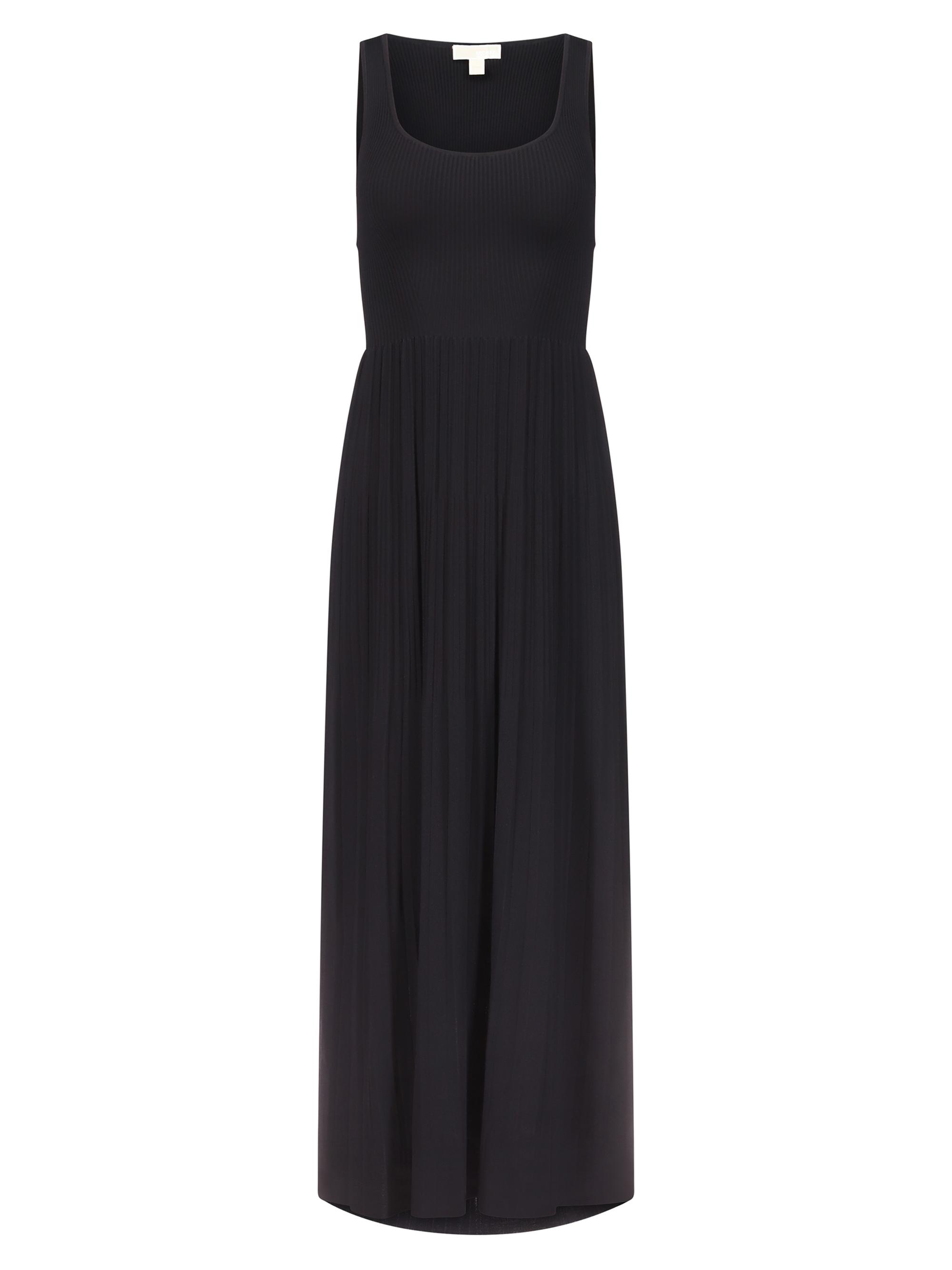 MICHAEL Michael Kors Women's Scoopneck Pleated Maxi Dress - Black