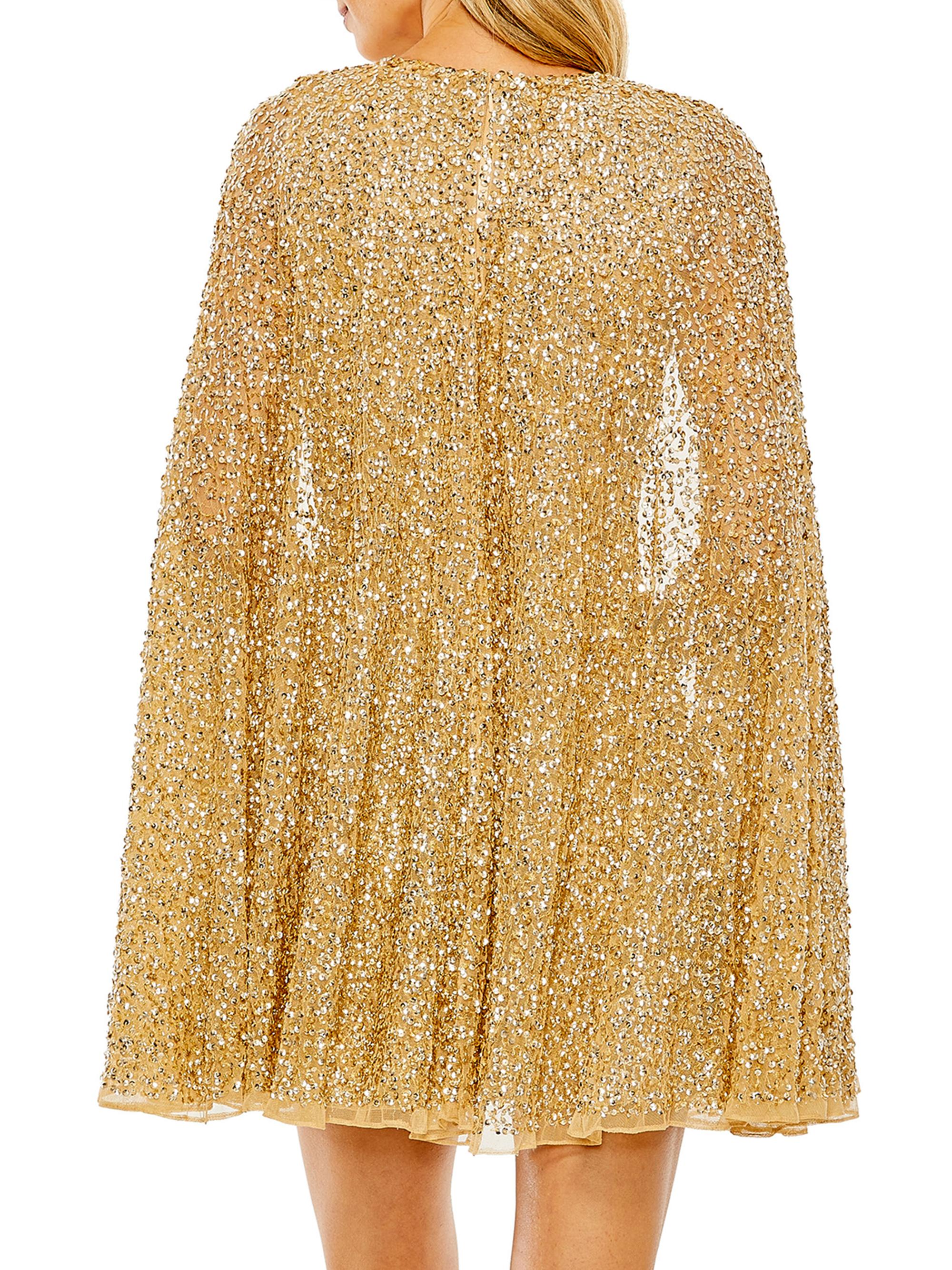 mac duggal sequin cocktail cape short dress Short Cocktail Mini Cape Dress Cape Cocktail Mini Short Mac Duggal 554071