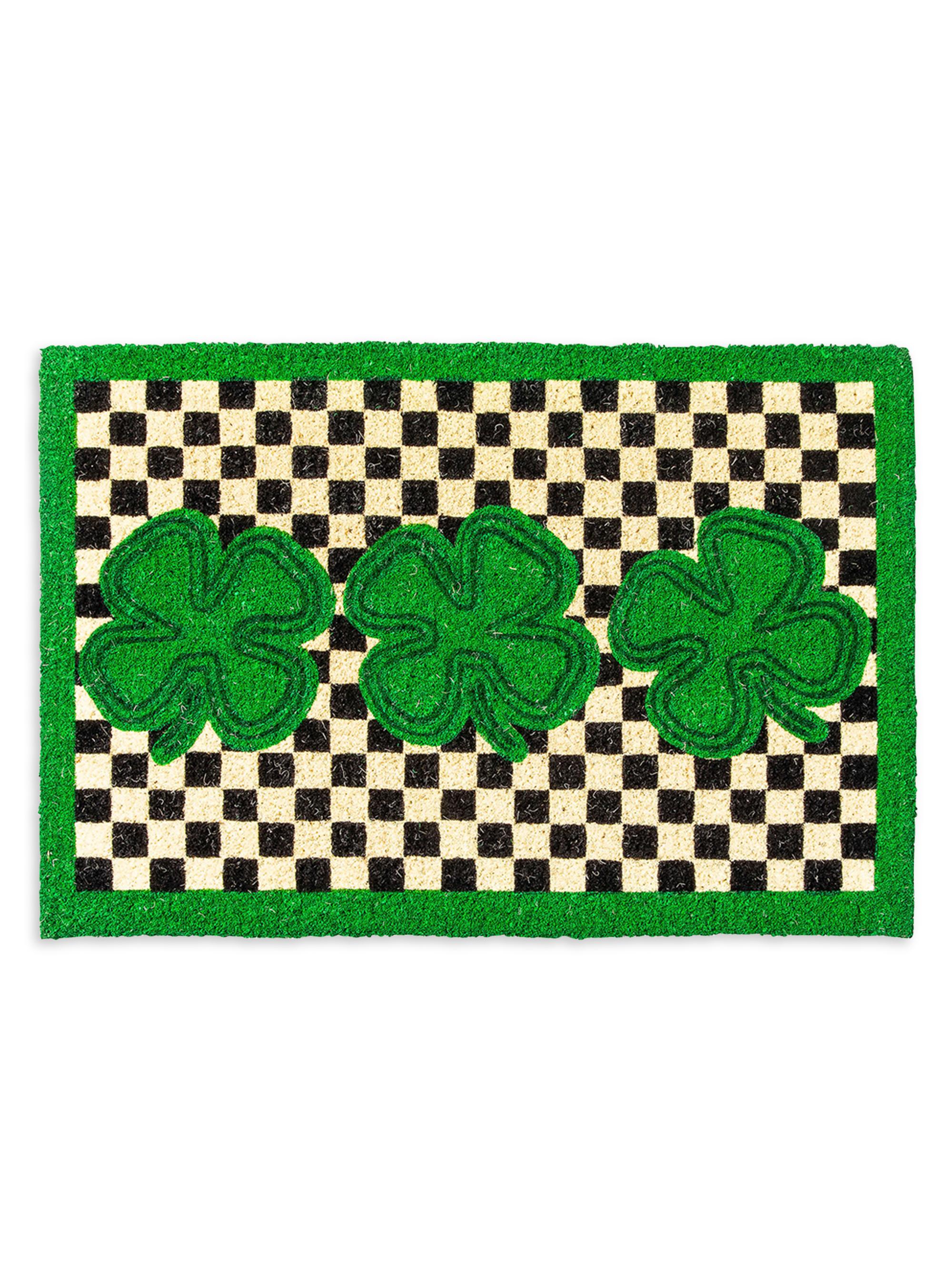 MacKenzie-Childs Lucky Clover Coir Entrance Mat