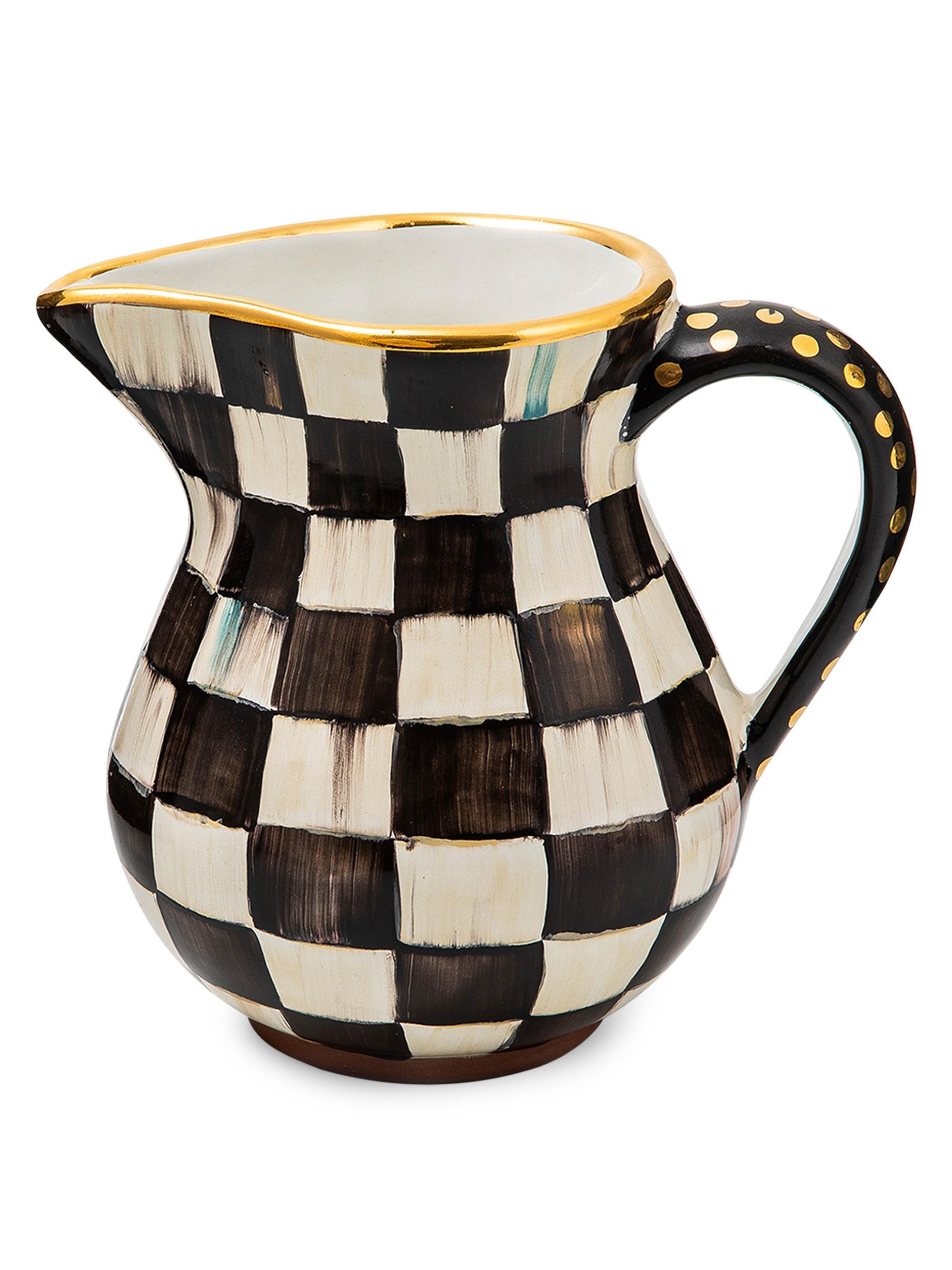 MacKenzie-Childs Courtly Check Portly Pitcher