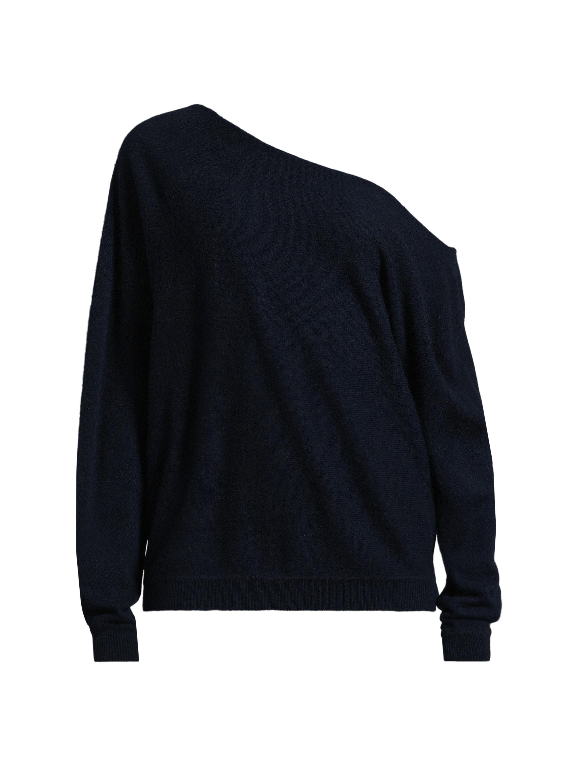 Minnie Rose Women's Cashmere Off-The-Shoulder Knit Top - Light Heather Grey