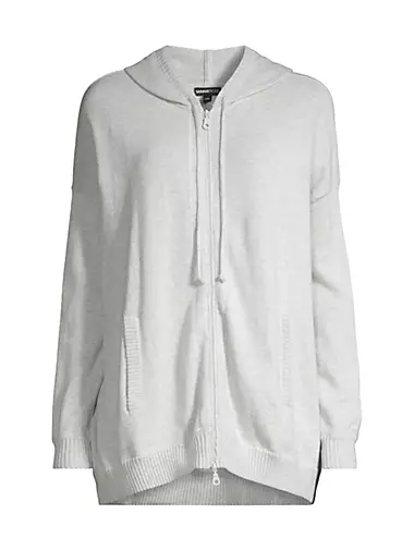 Cotton-Cashmere Oversized Zip Hoodie