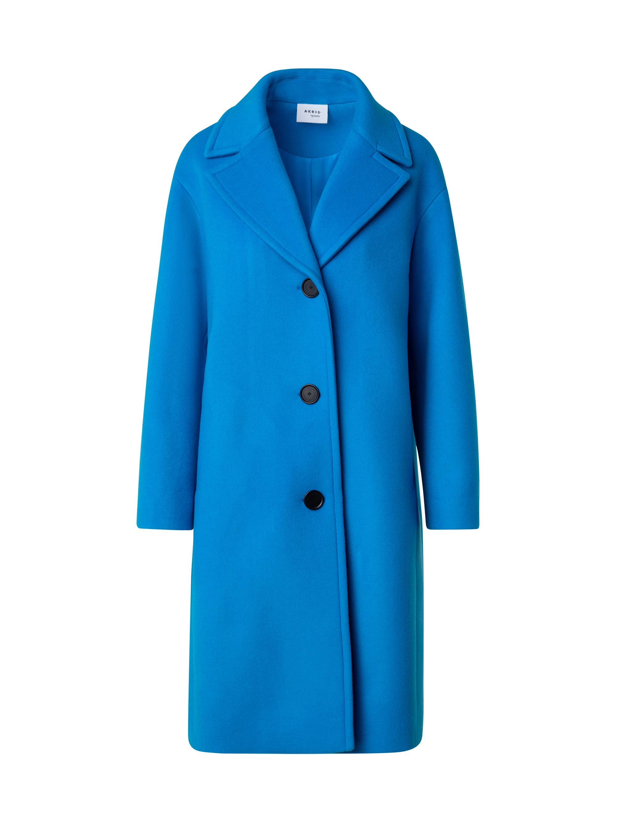 Akris punto Women's Wool-Blend Drop Shoulder Coat - Winter Turquoise