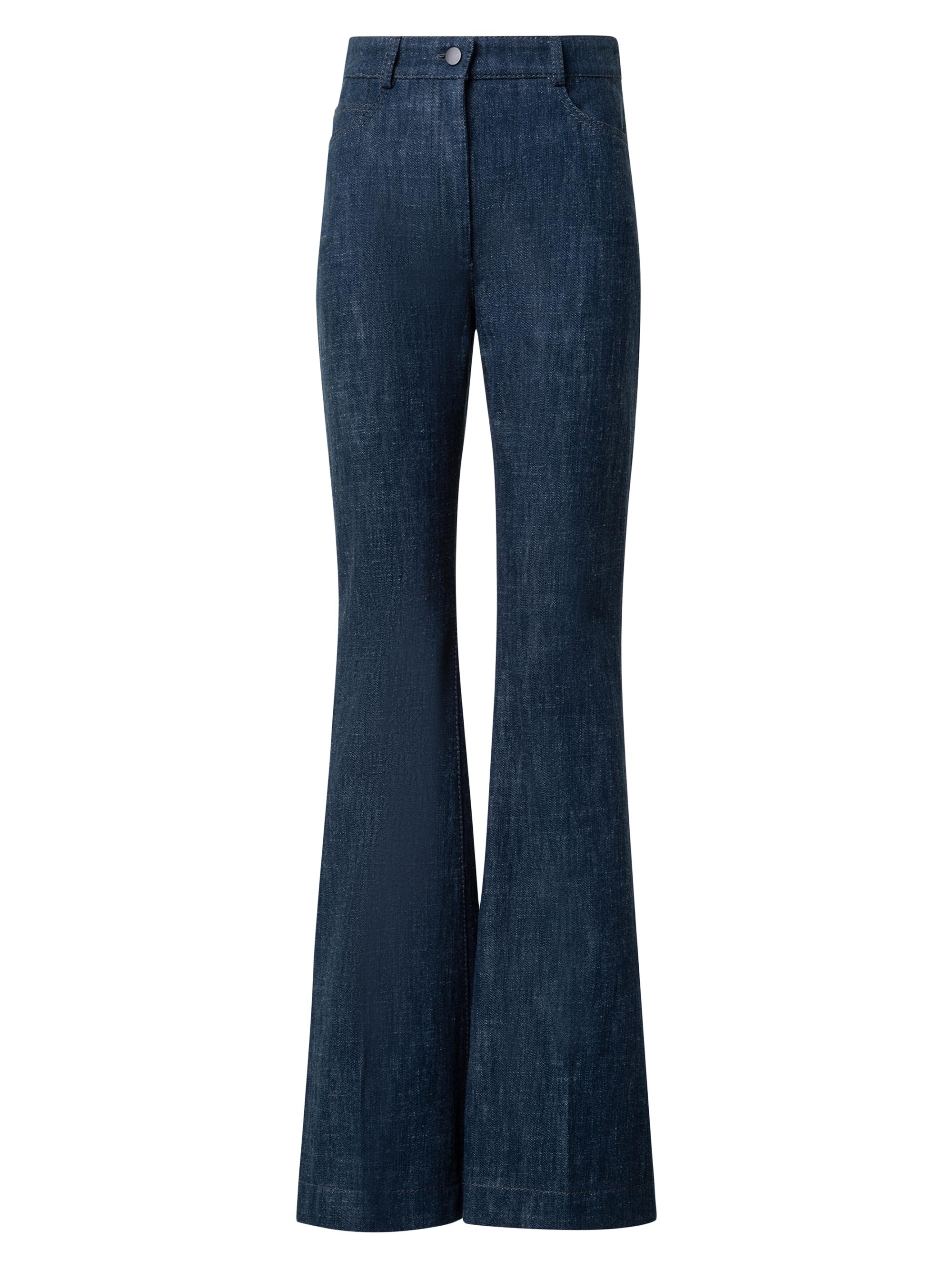 Akris punto Women's Courtney Wool-Blend Flared Jeans - Black