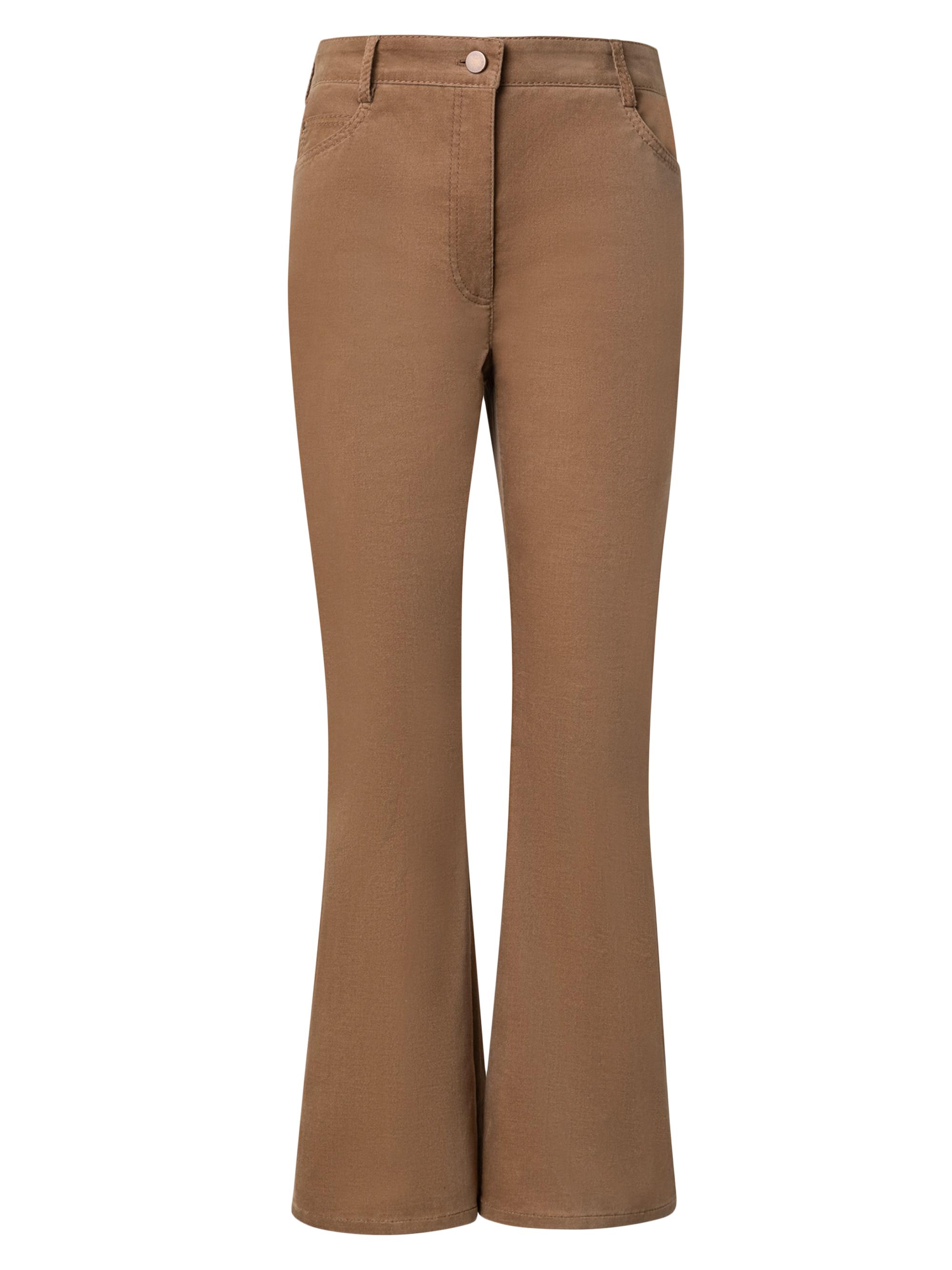 Akris punto Women's Cali Velvet Crop Boot-Cut Pants - Caramel