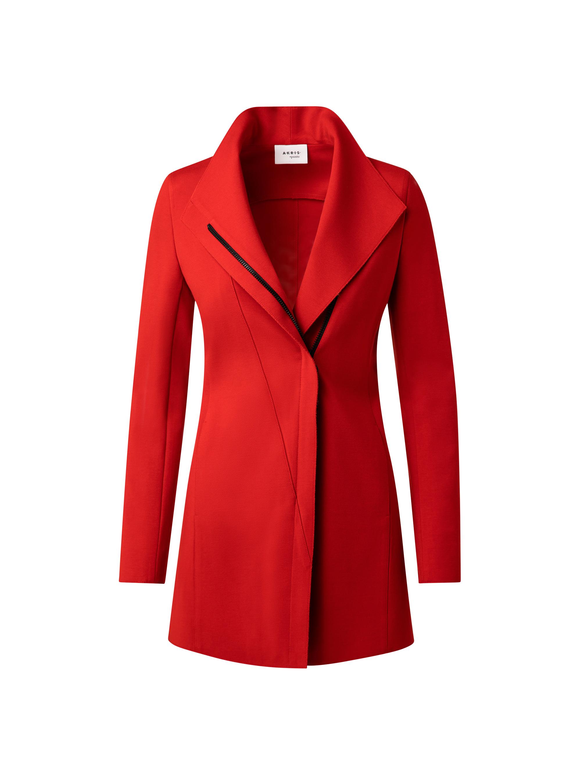 Akris punto Women's Zip-Front Coat - Lipstick