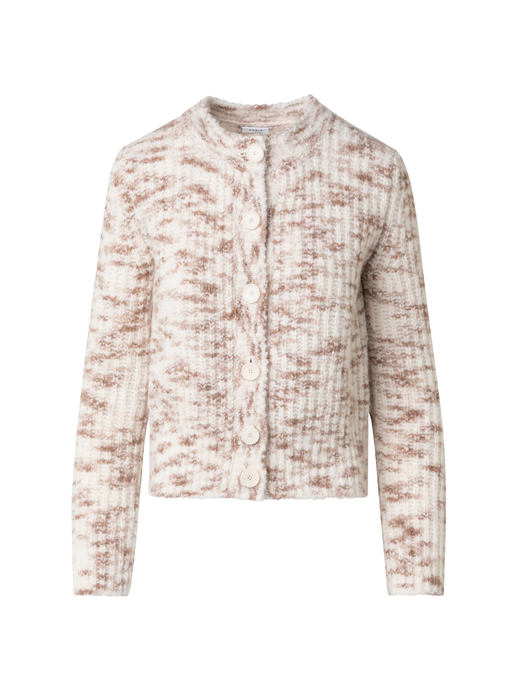 Akris punto Women's Space-Dye Alpaca-Blend Cardigan - Cream Caramel
