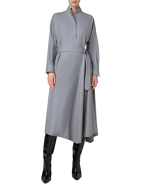 Shop Akris punto Wool Asymmetric Midi-Dress | Saks Fifth Avenue Shop Akris punto Wool Asymmetric Midi-Dress | Saks Fifth Avenue